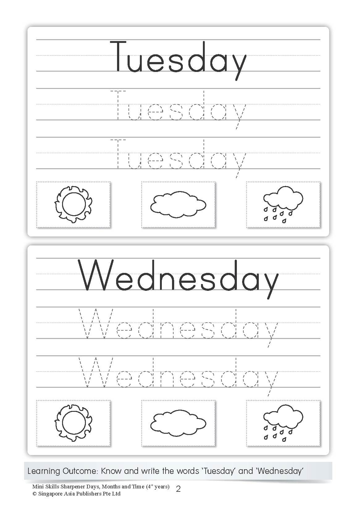 Mini Skills Sharpener DAYS, MONTHS AND TIME (4+ Years)