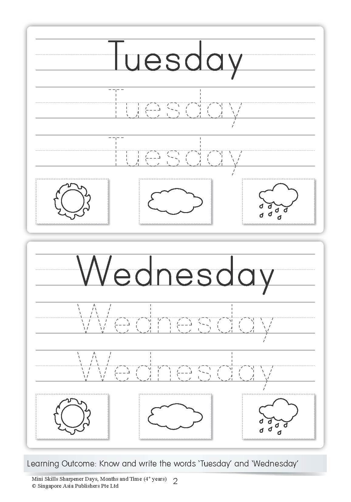 Mini Skills Sharpener DAYS, MONTHS AND TIME (4+ Years)
