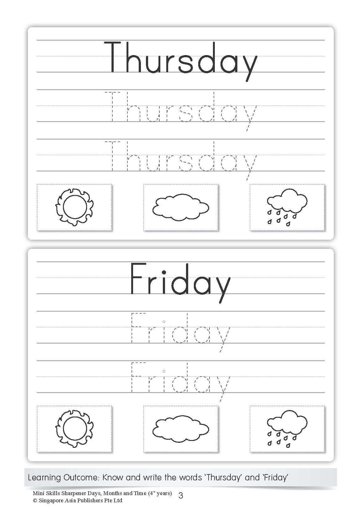 Mini Skills Sharpener DAYS, MONTHS AND TIME (4+ Years)