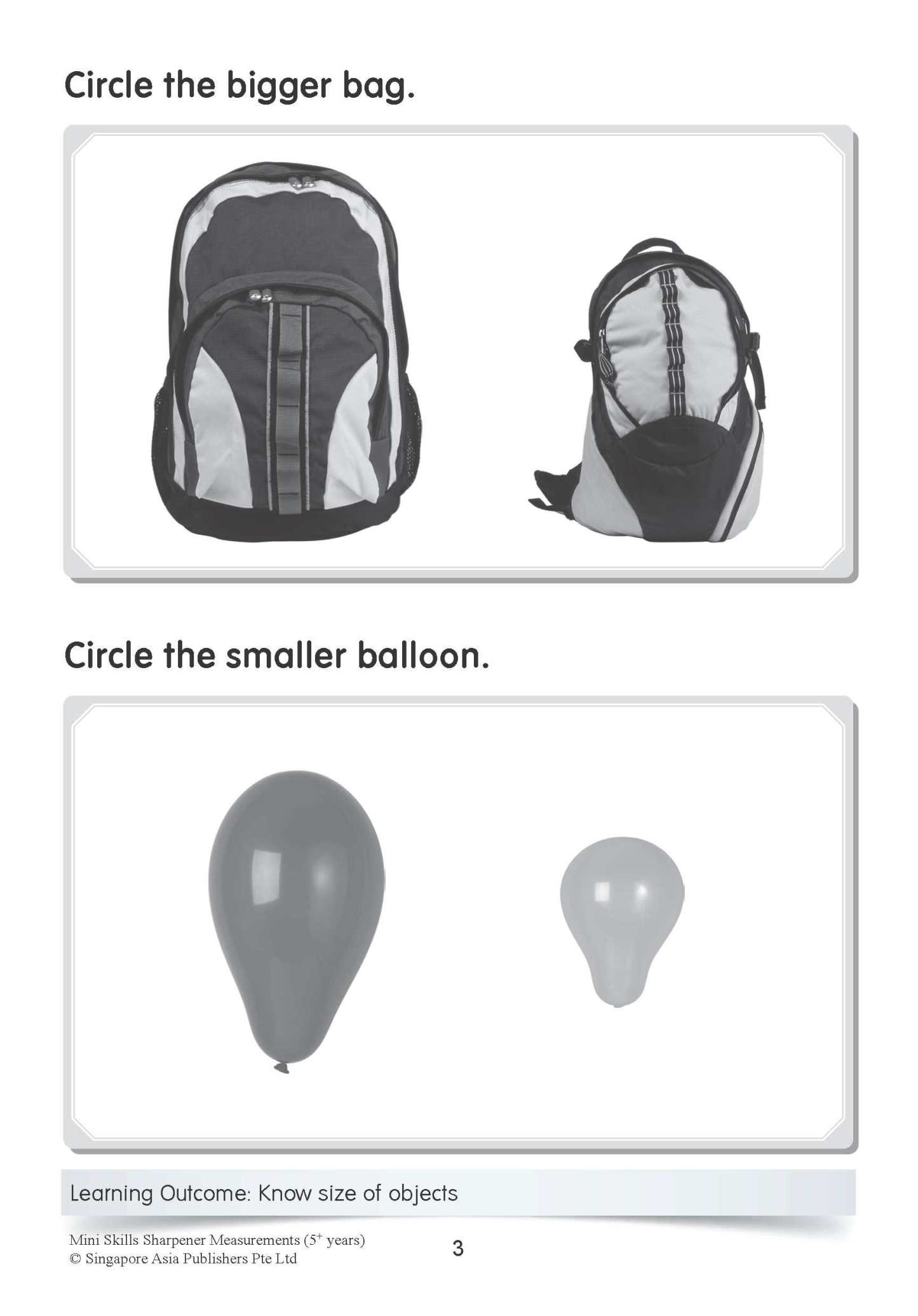 Mini Skills Sharpener MEASUREMENTS (5+ Years)