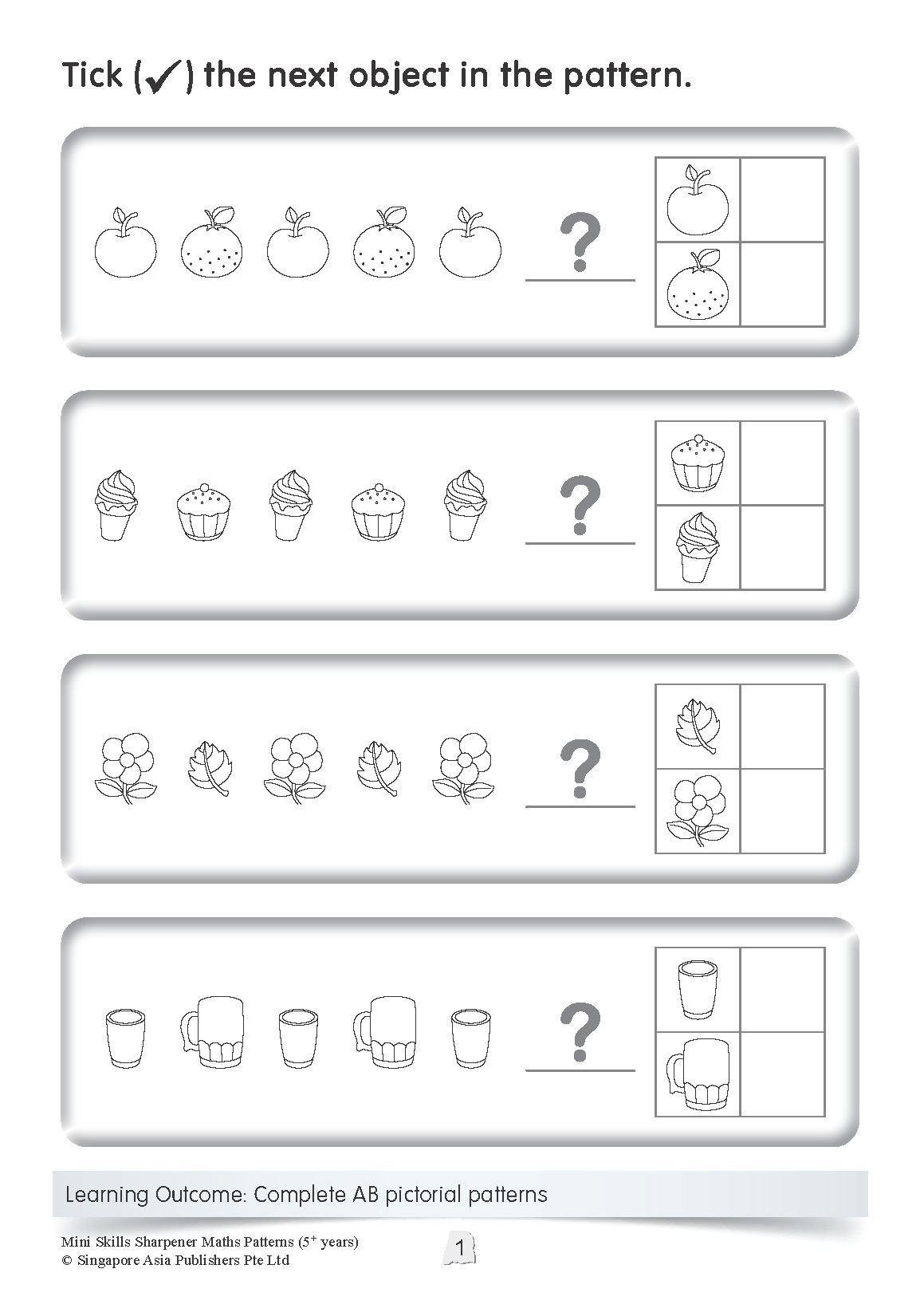 Mini Skills Sharpener MATHS PATTERNS (5+ Years)
