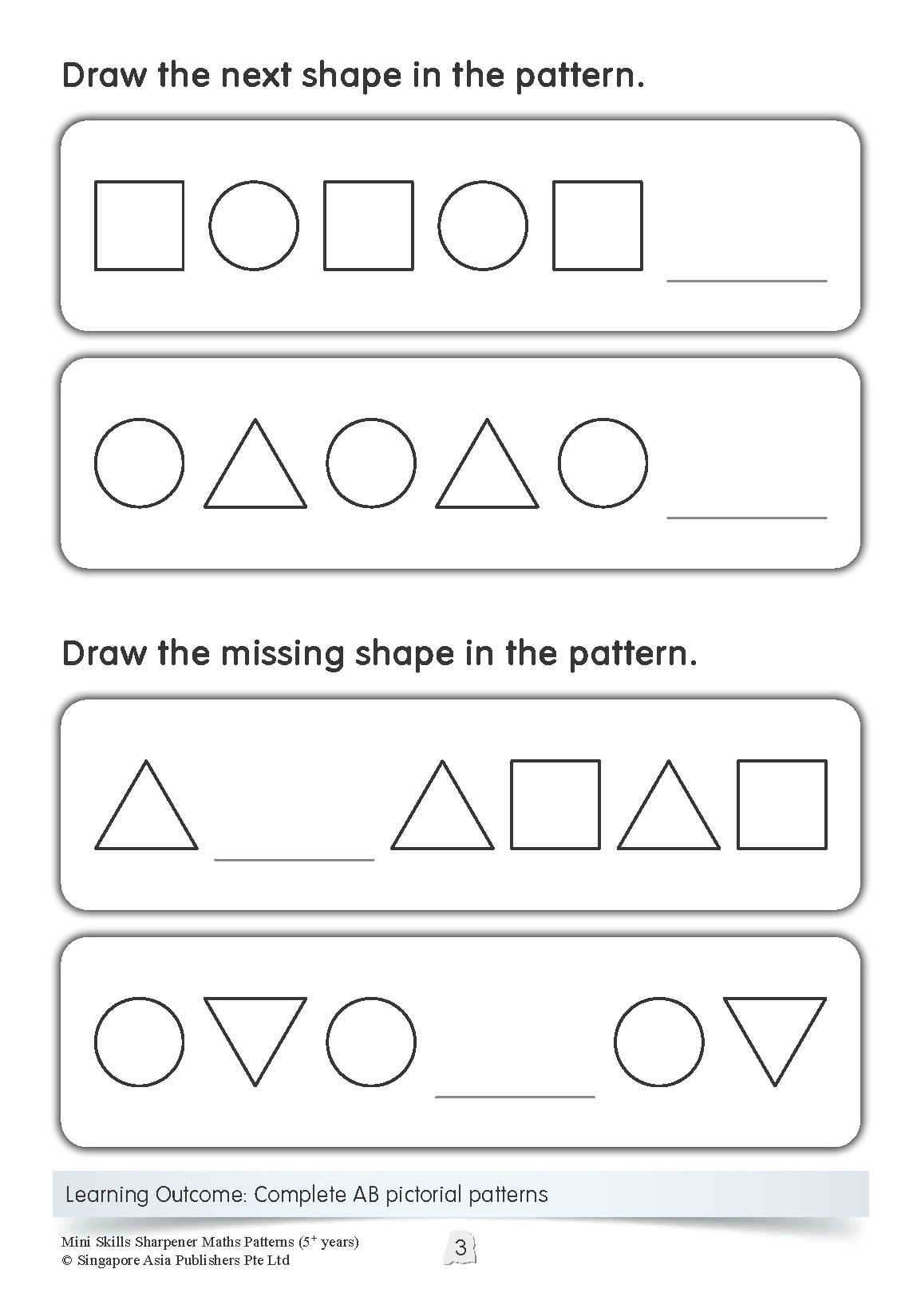 Mini Skills Sharpener MATHS PATTERNS (5+ Years)