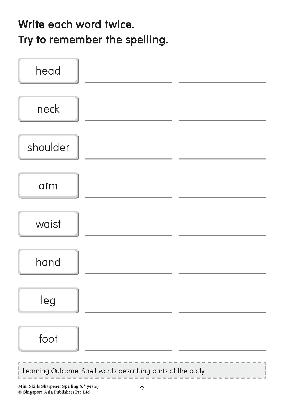 Mini Skills Sharpener SPELLING (6+ Years)