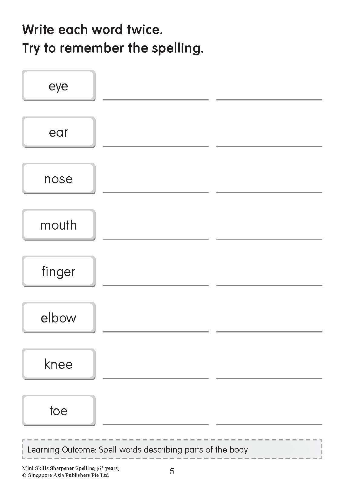 Mini Skills Sharpener SPELLING (6+ Years)