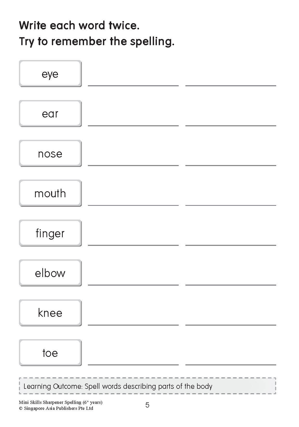 Mini Skills Sharpener SPELLING (6+ Years)