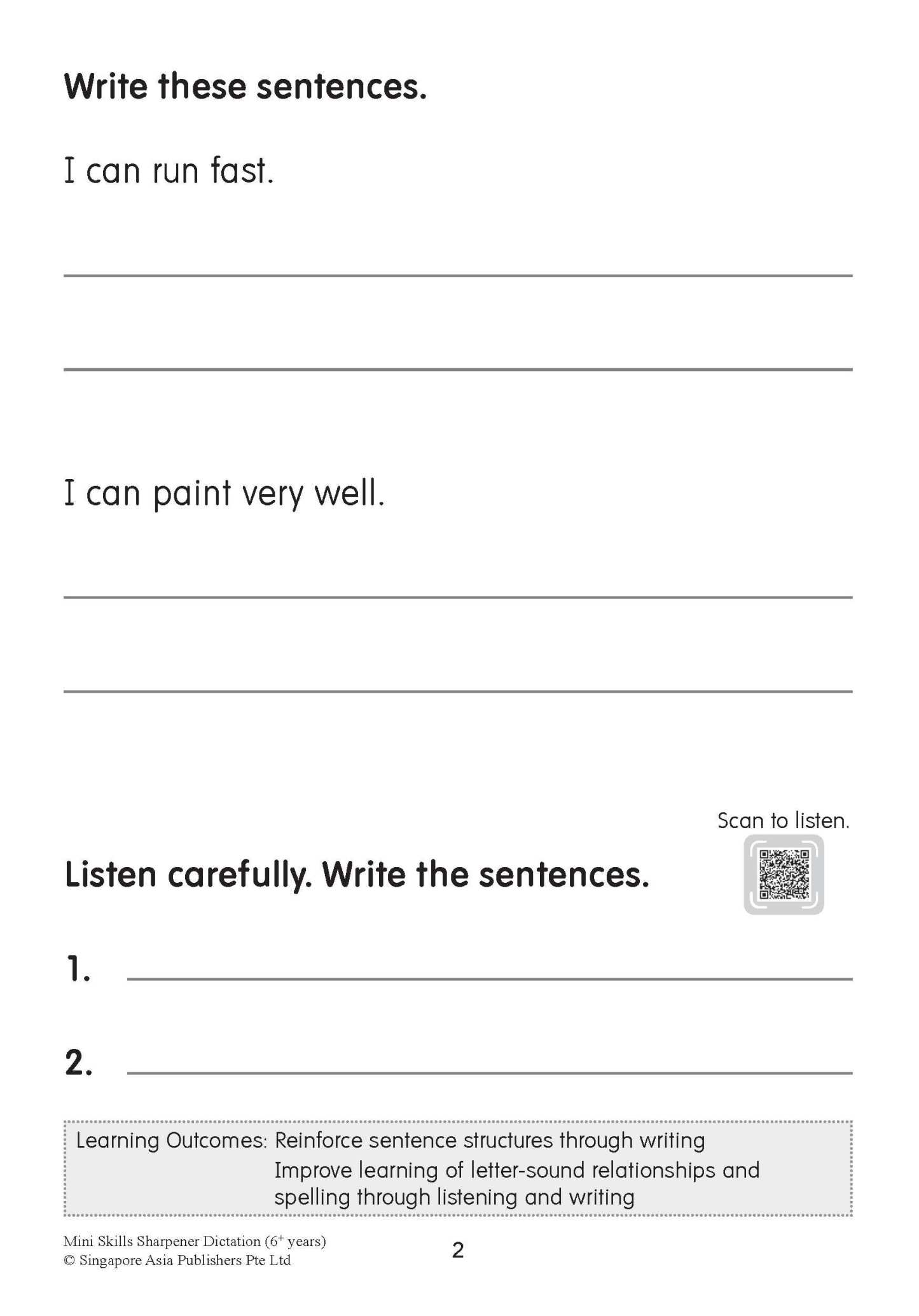 Mini Skills Sharpener DICTATION (6+ Years)