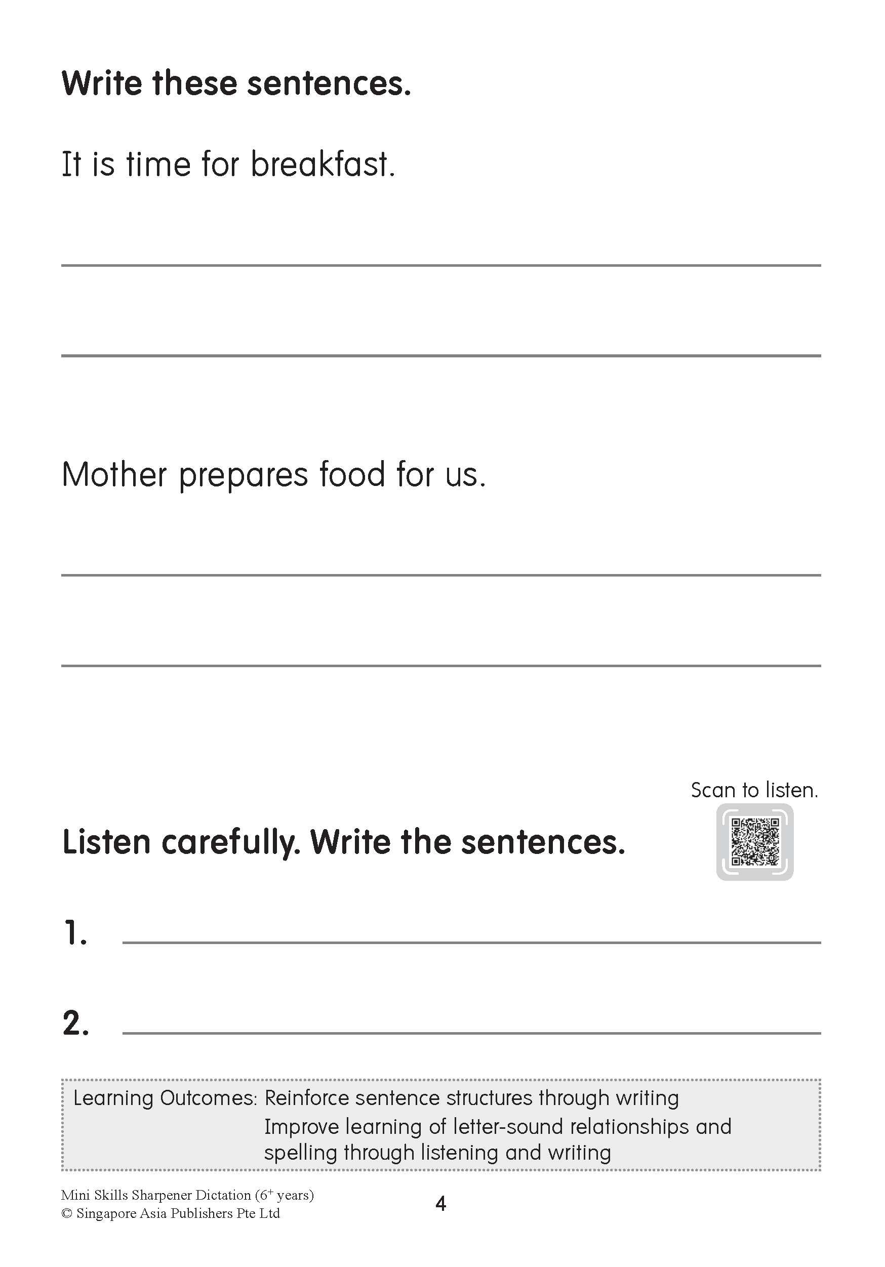 Mini Skills Sharpener DICTATION (6+ Years)