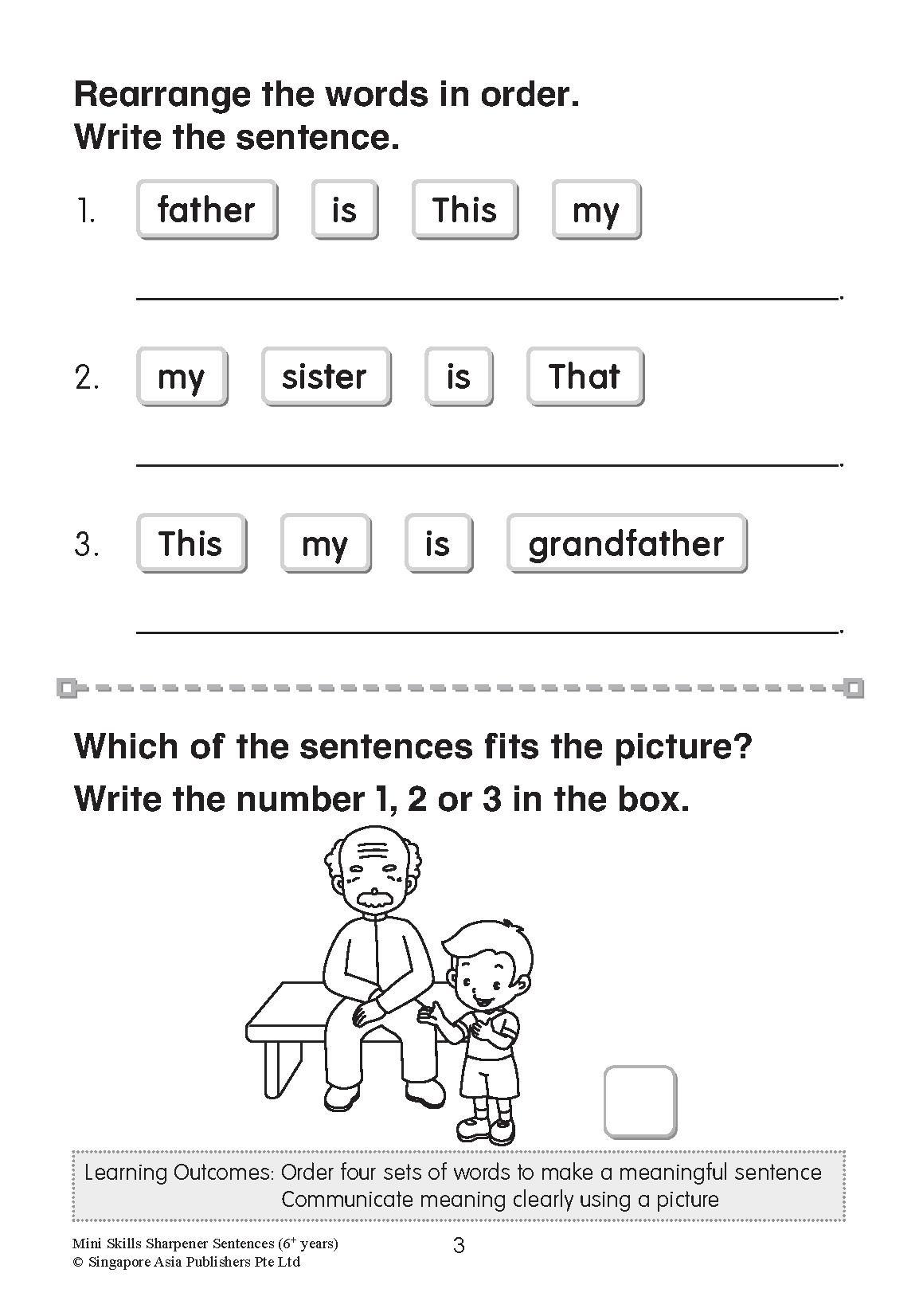 Mini Skills Sharpener SENTENCES (6+ Years)