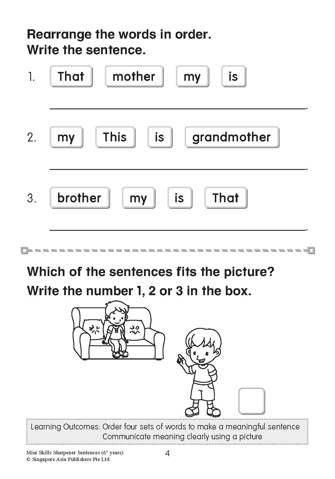 Mini Skills Sharpener SENTENCES (6+ Years)