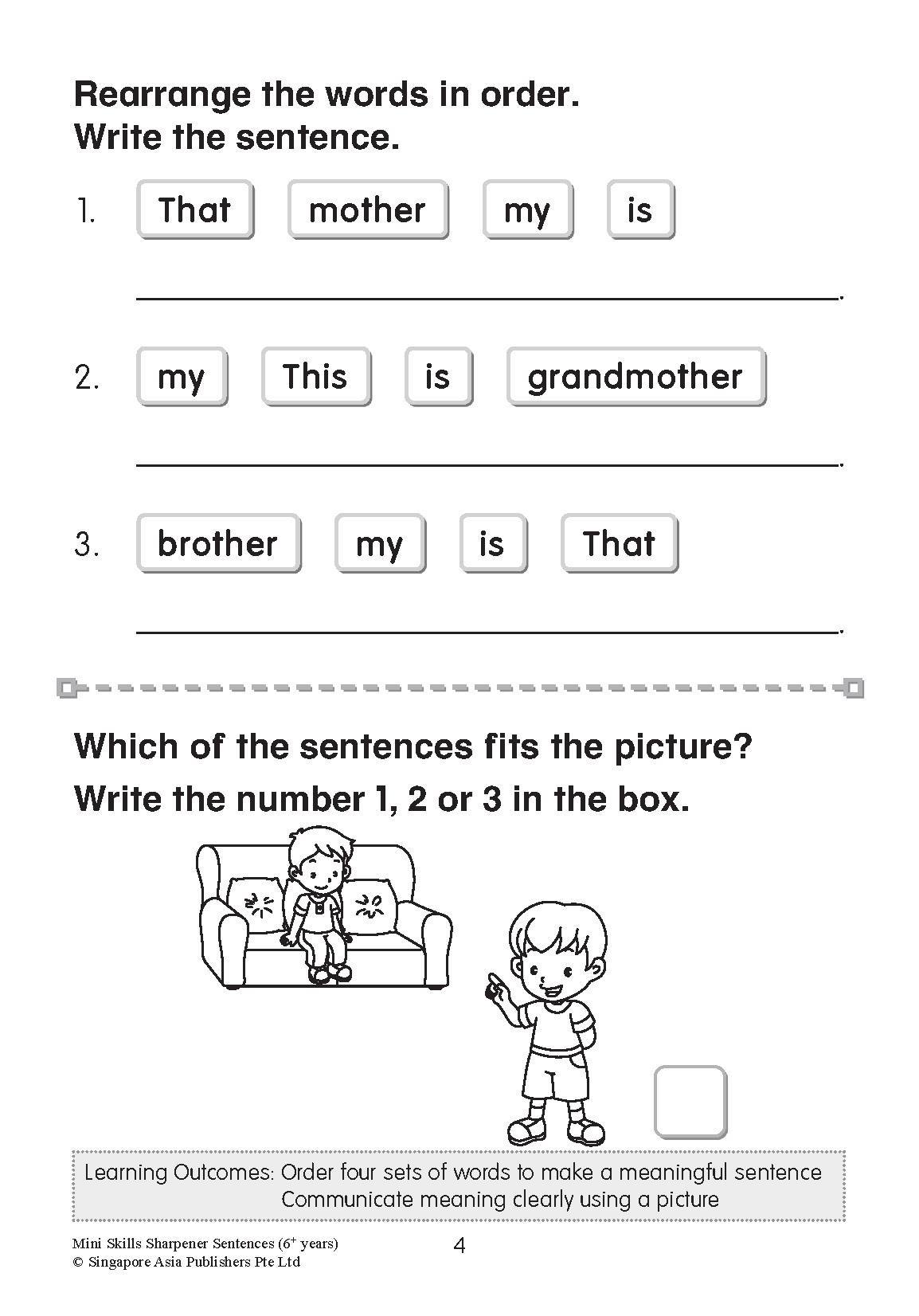 Mini Skills Sharpener SENTENCES (6+ Years)