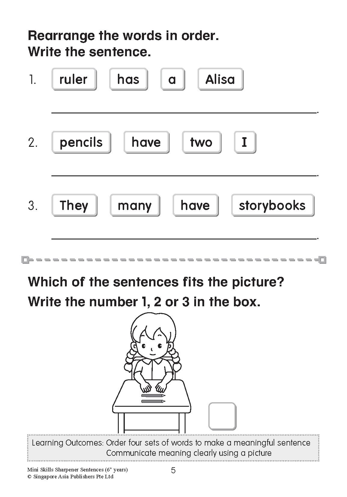 Mini Skills Sharpener SENTENCES (6+ Years)