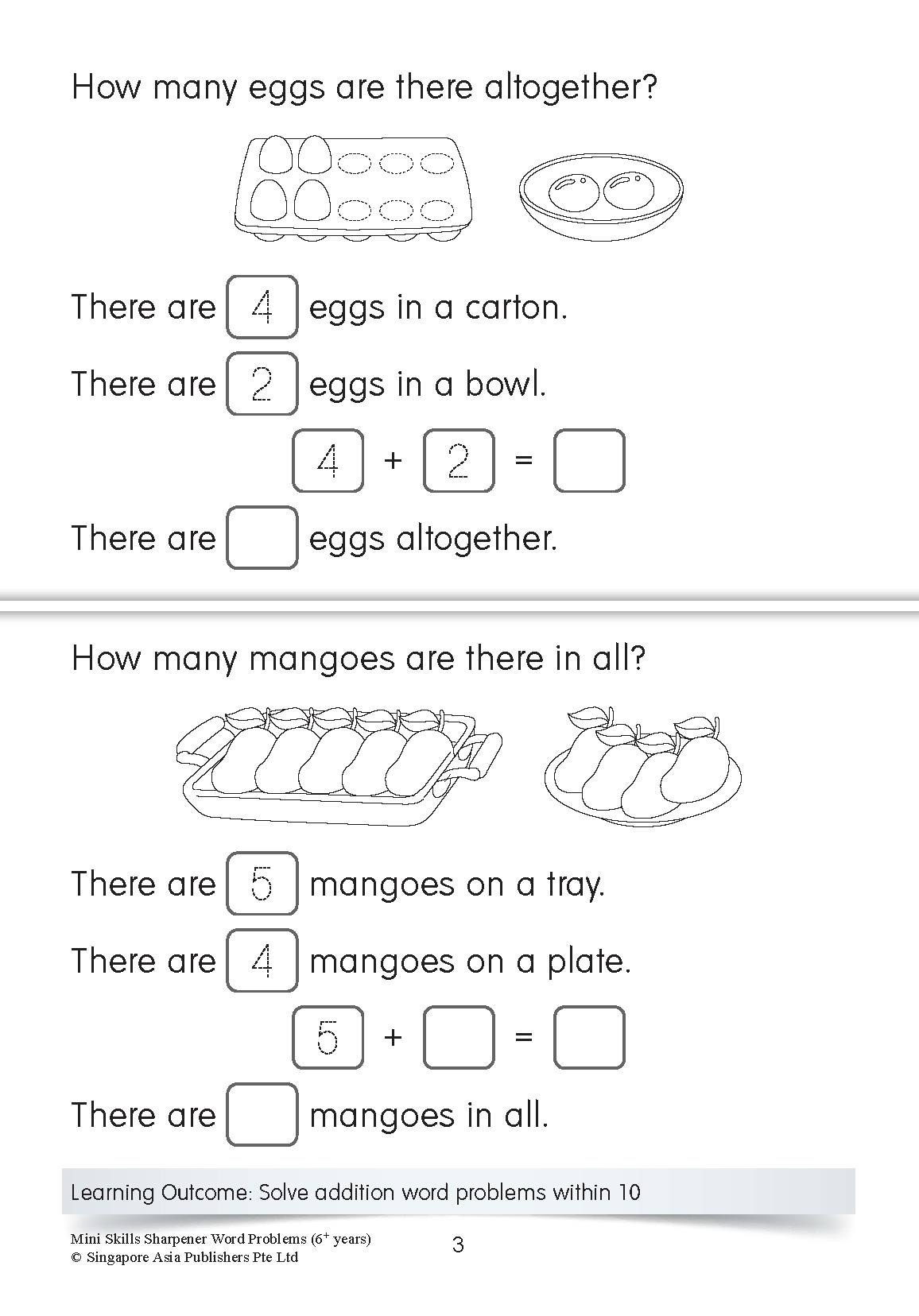 Mini Skills Sharpener WORD PROBLEMS (6+ Years)