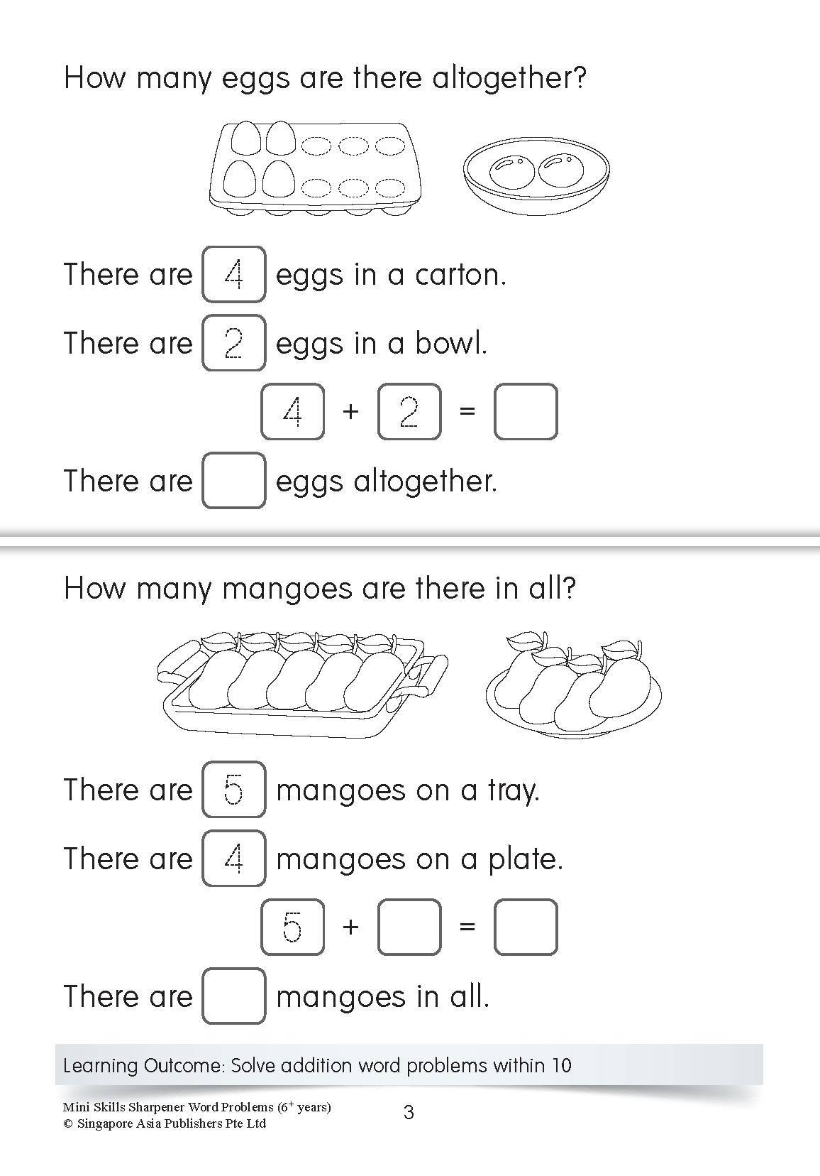 Mini Skills Sharpener WORD PROBLEMS (6+ Years)