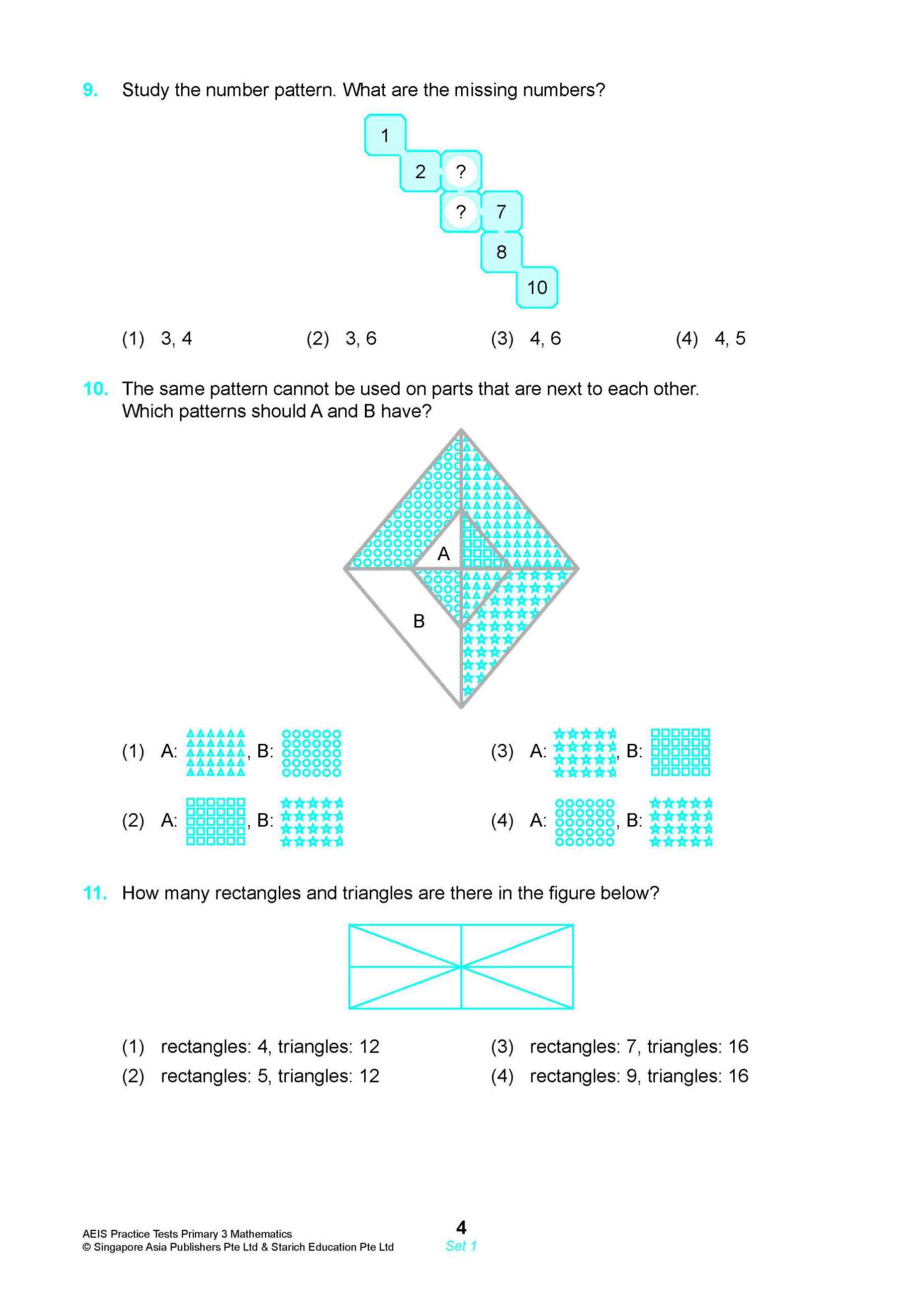 AEIS Practice Tests MATHEMATICS – Primary 3 (8 to 8+ Years)