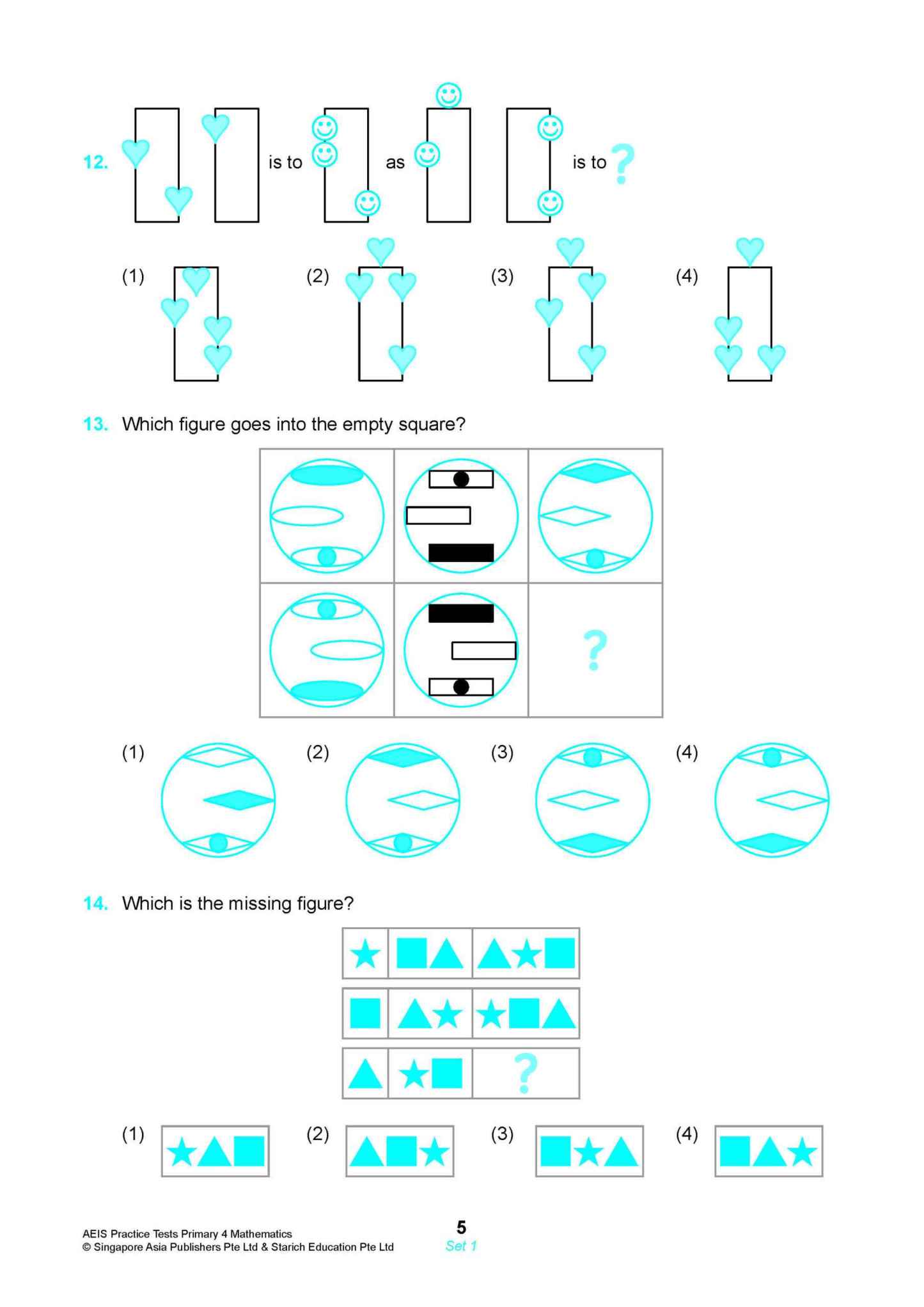 AEIS Practice Tests MATHEMATICS – Primary 4 (9 to 9+ Years)