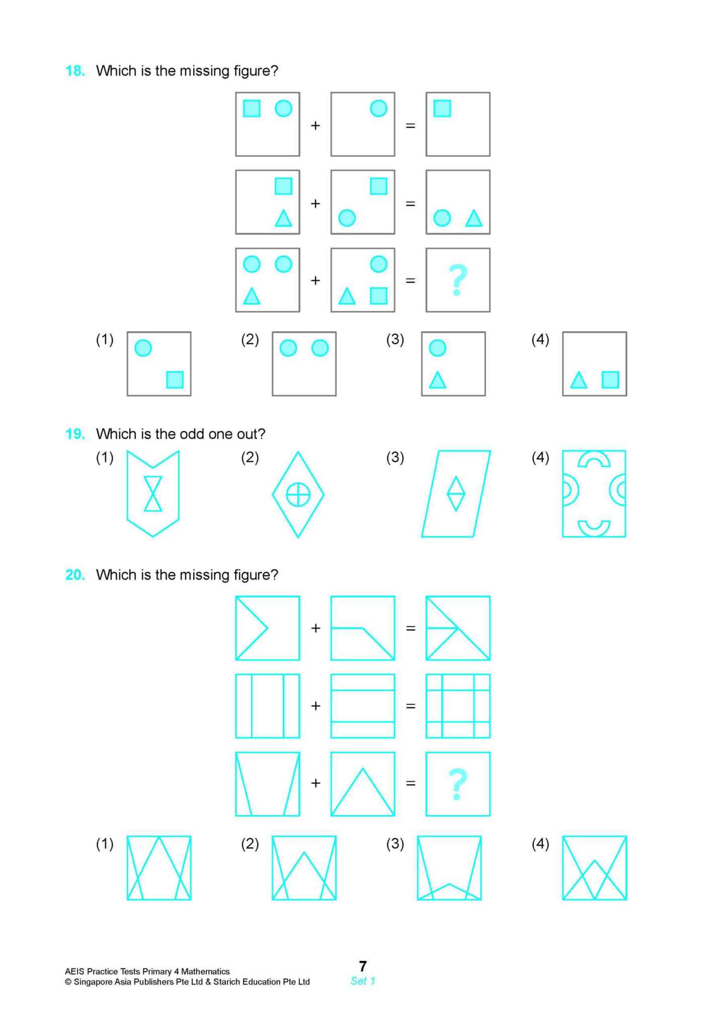 AEIS Practice Tests MATHEMATICS – Primary 4 (9 to 9+ Years)