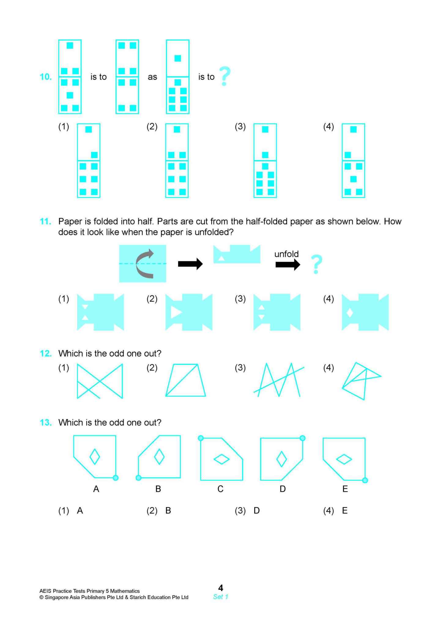 AEIS Practice Tests MATHEMATICS – Primary 5 (10 to 12+ Years)