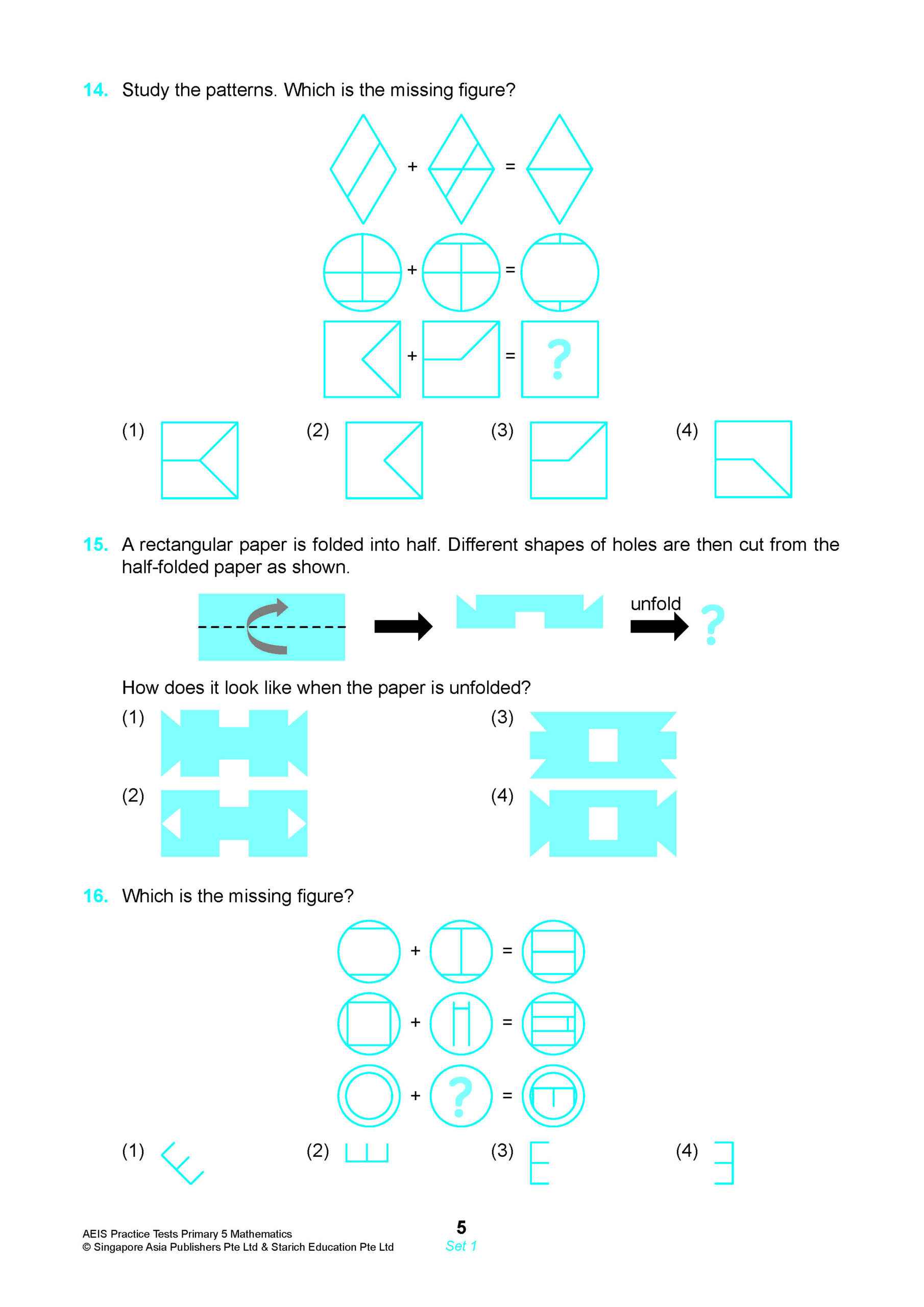 AEIS Practice Tests MATHEMATICS – Primary 5 (10 to 12+ Years)