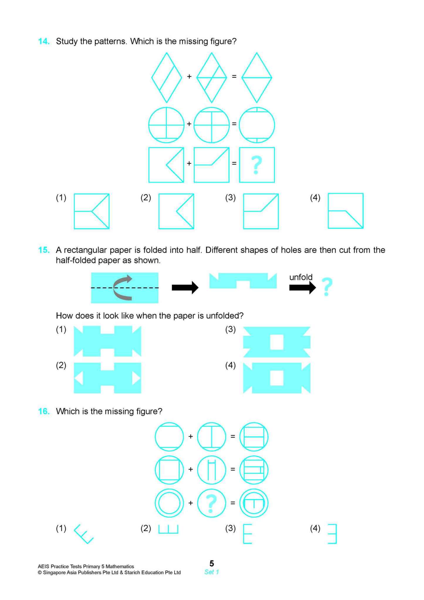 AEIS Practice Tests MATHEMATICS – Primary 5 (10 to 12+ Years)