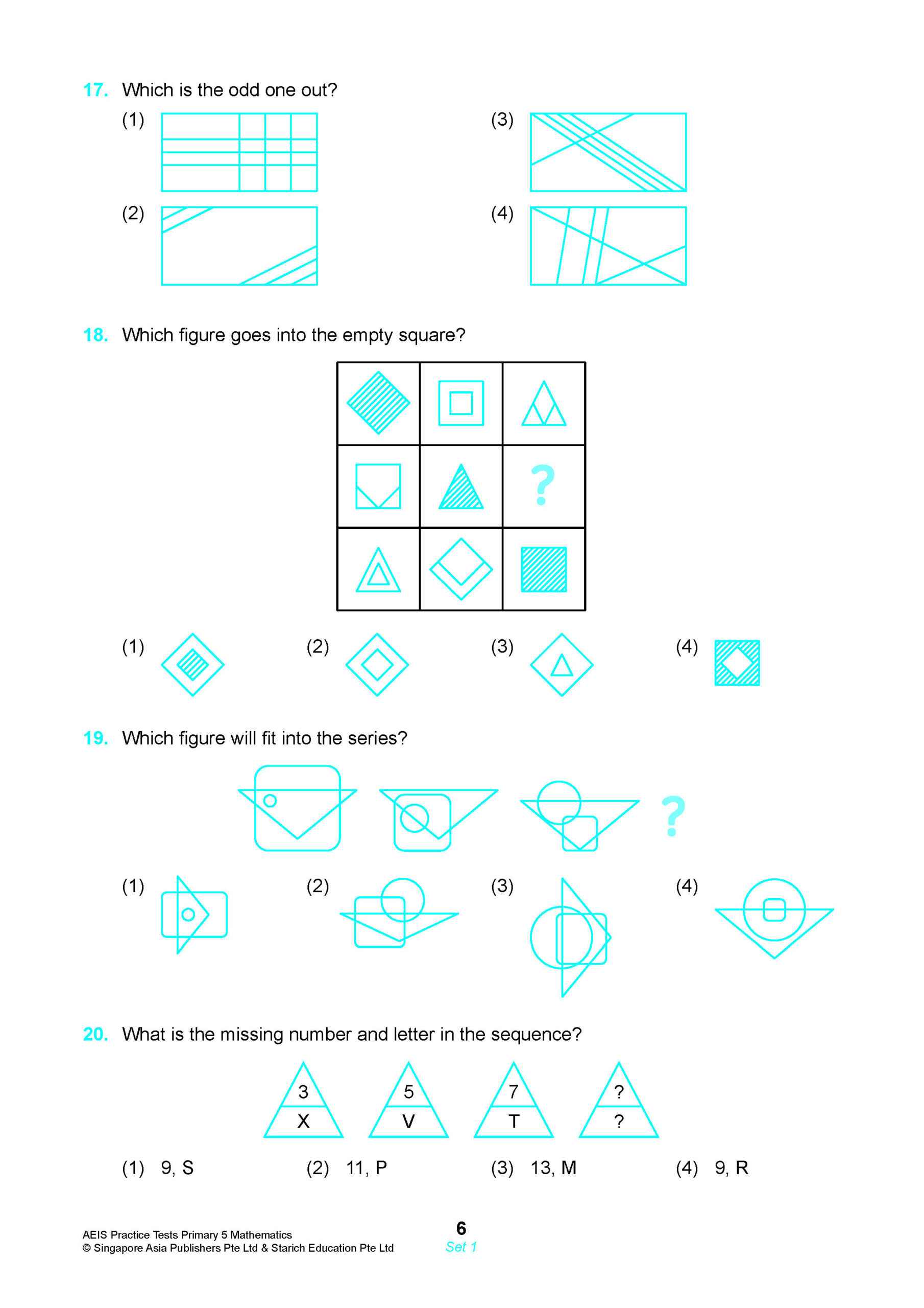 AEIS Practice Tests MATHEMATICS – Primary 5 (10 to 12+ Years)