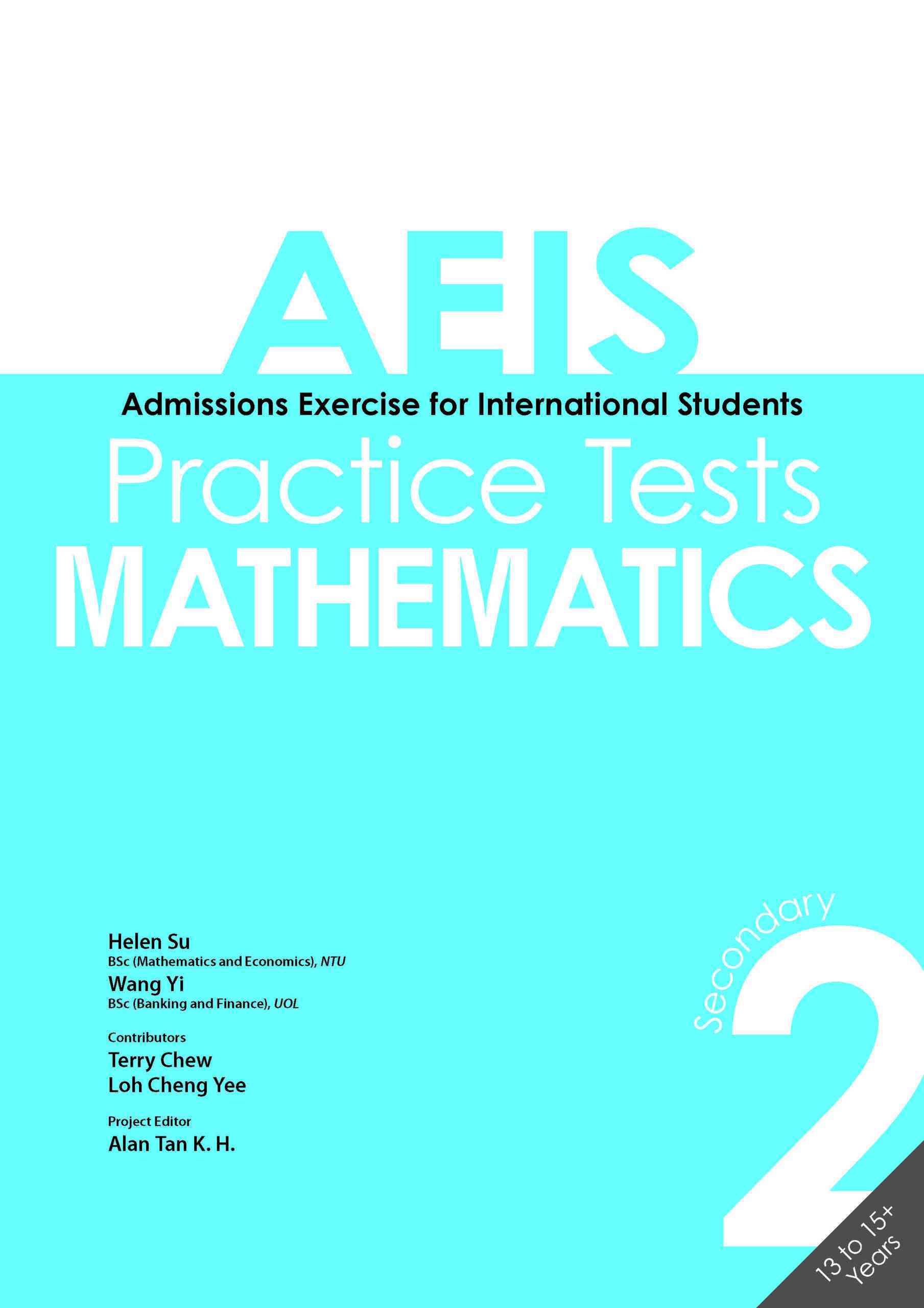 AEIS Practice Tests MATHEMATICS – Secondary 2 (13 to 15+ Years ...