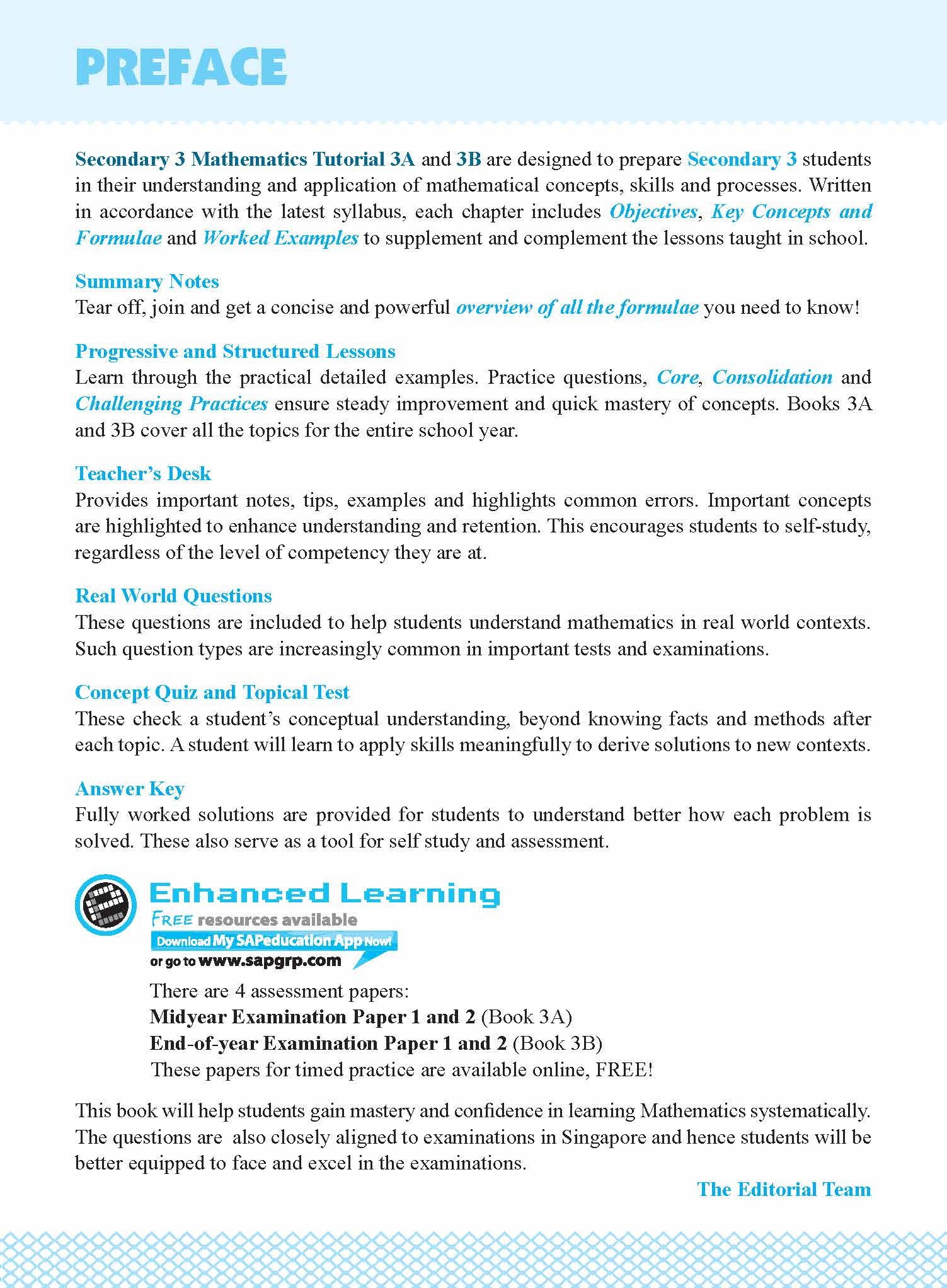 Secondary 3 Mathematics Tutorial 3A [G3]