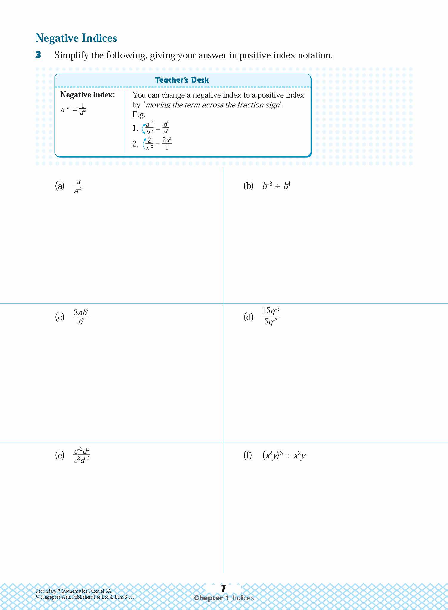 Secondary 3 Mathematics Tutorial 3A [G3]