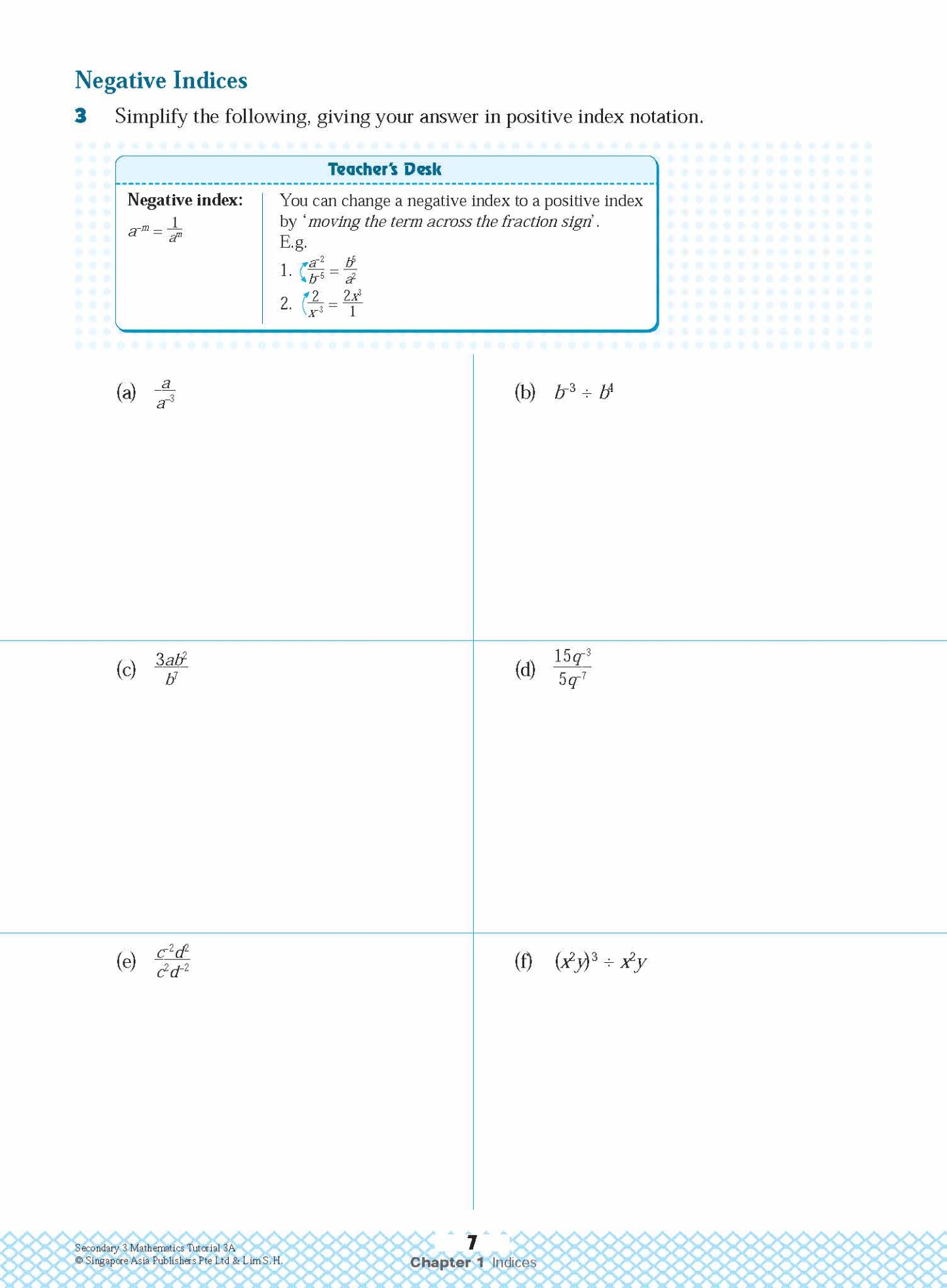 Secondary 3 Mathematics Tutorial 3A [G3]