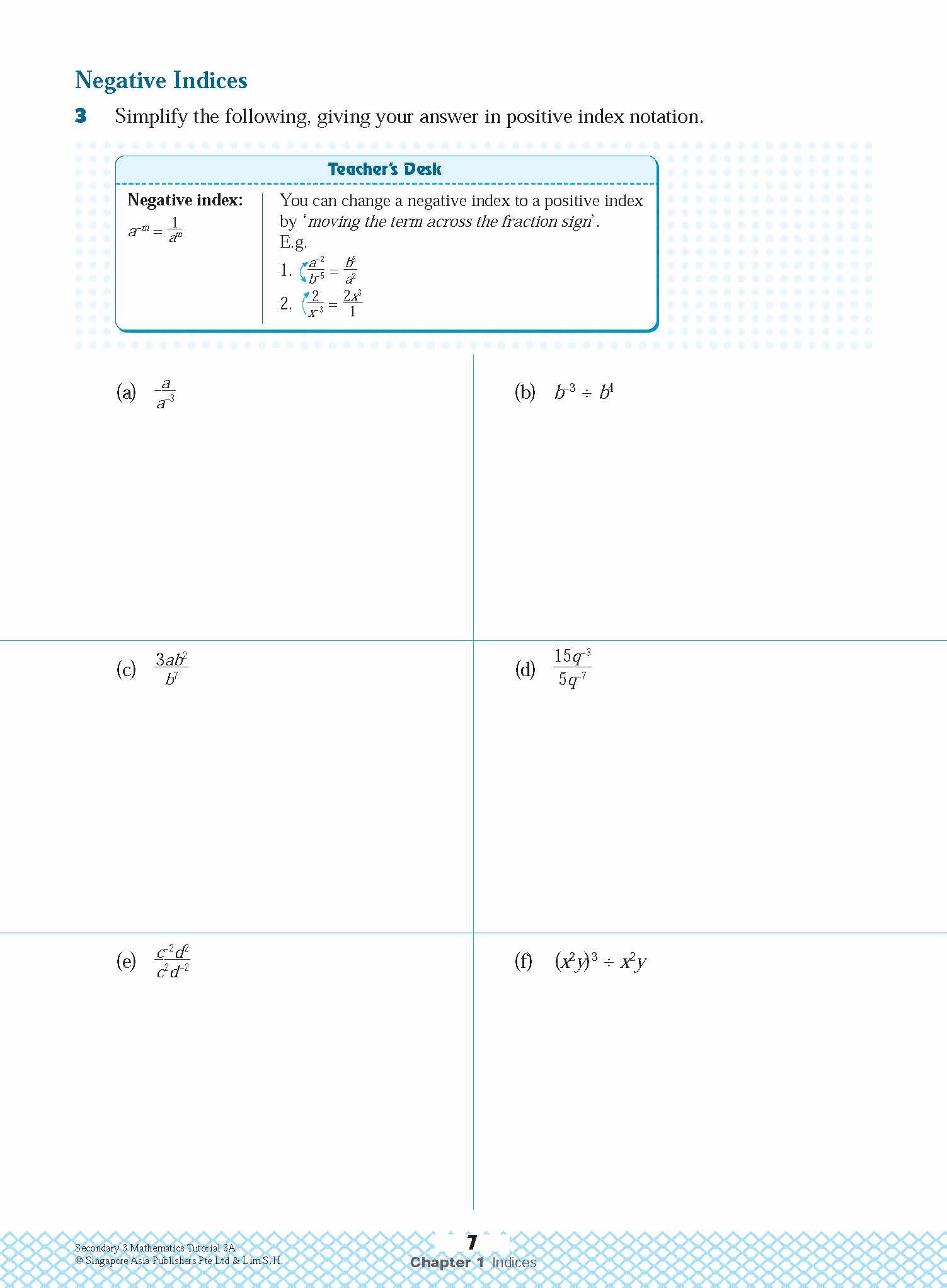 Secondary 3 Mathematics Tutorial 3A [G3]