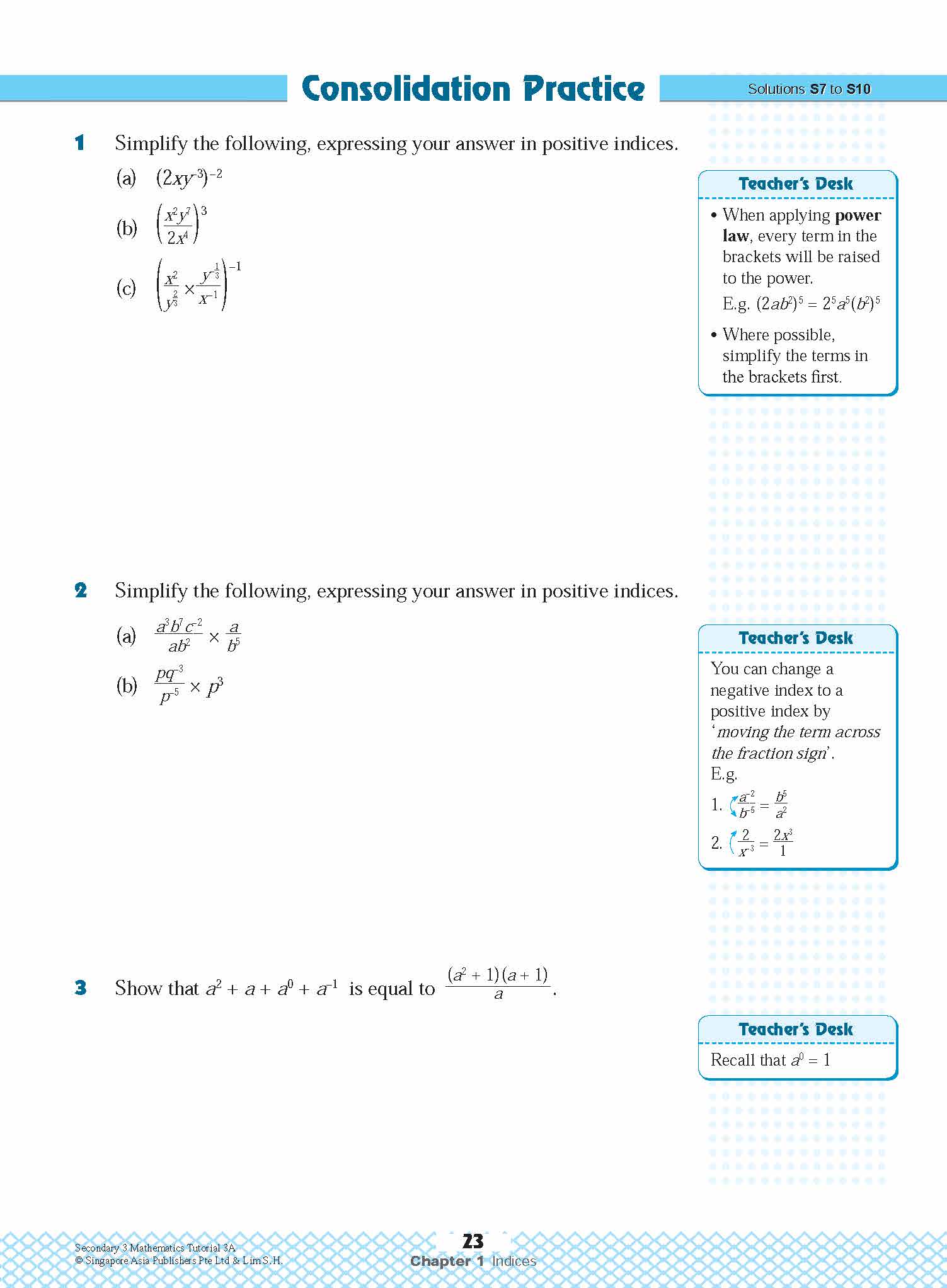 Secondary 3 Mathematics Tutorial 3A [G3]