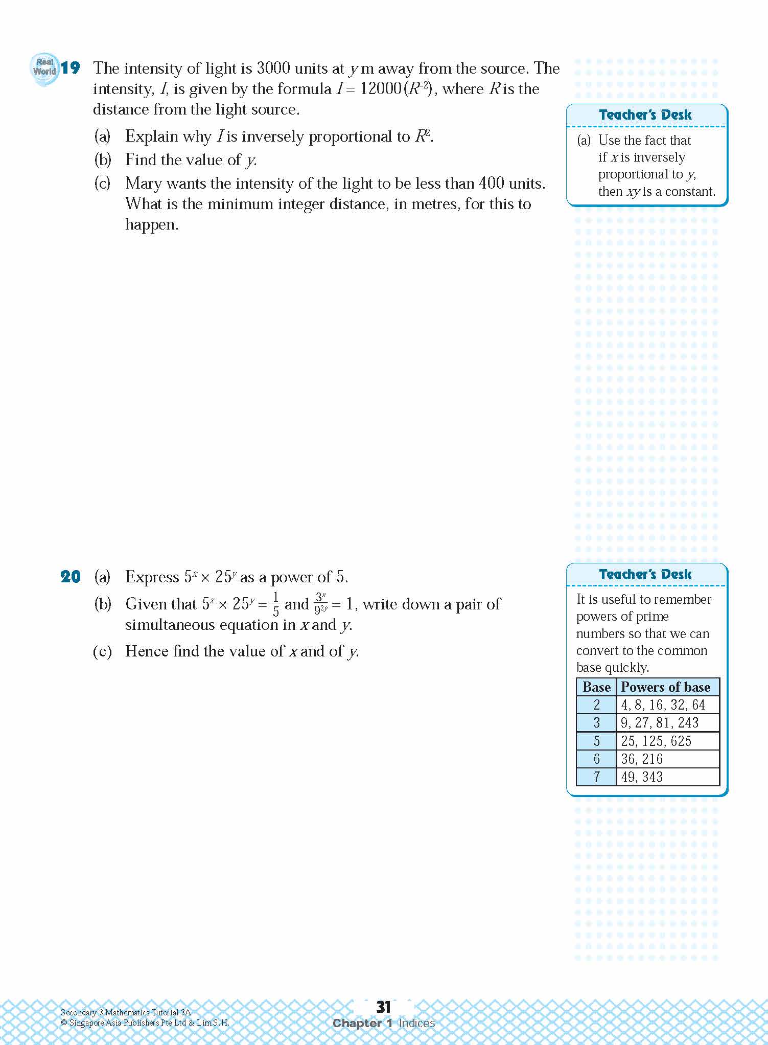 Secondary 3 Mathematics Tutorial 3A [G3]
