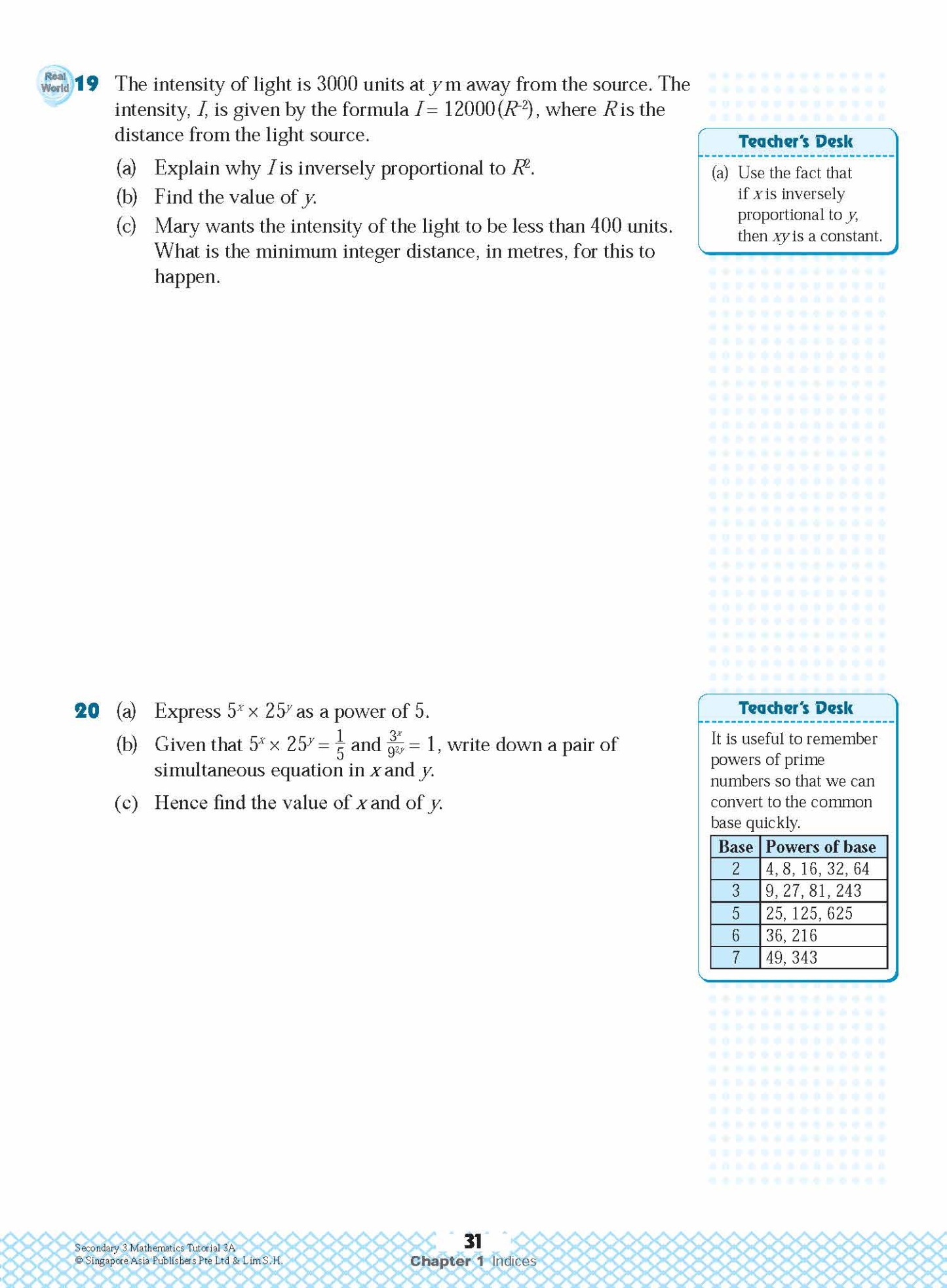 Secondary 3 Mathematics Tutorial 3A [G3]