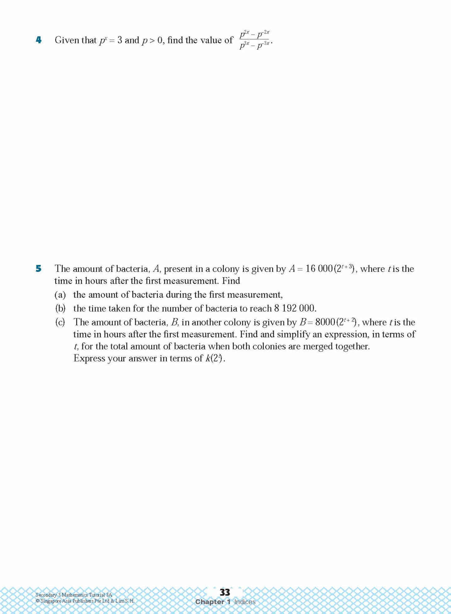 Secondary 3 Mathematics Tutorial 3A [G3]