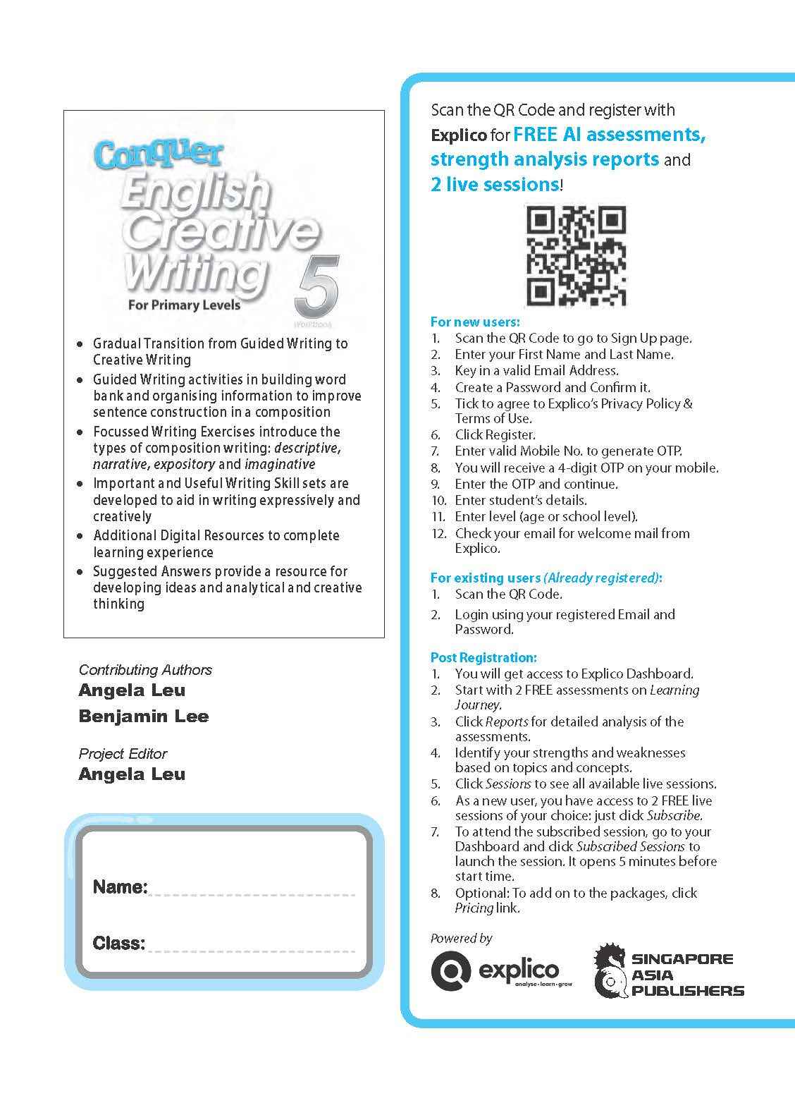 Conquer English Creative Writing For Primary Levels Workbook 5