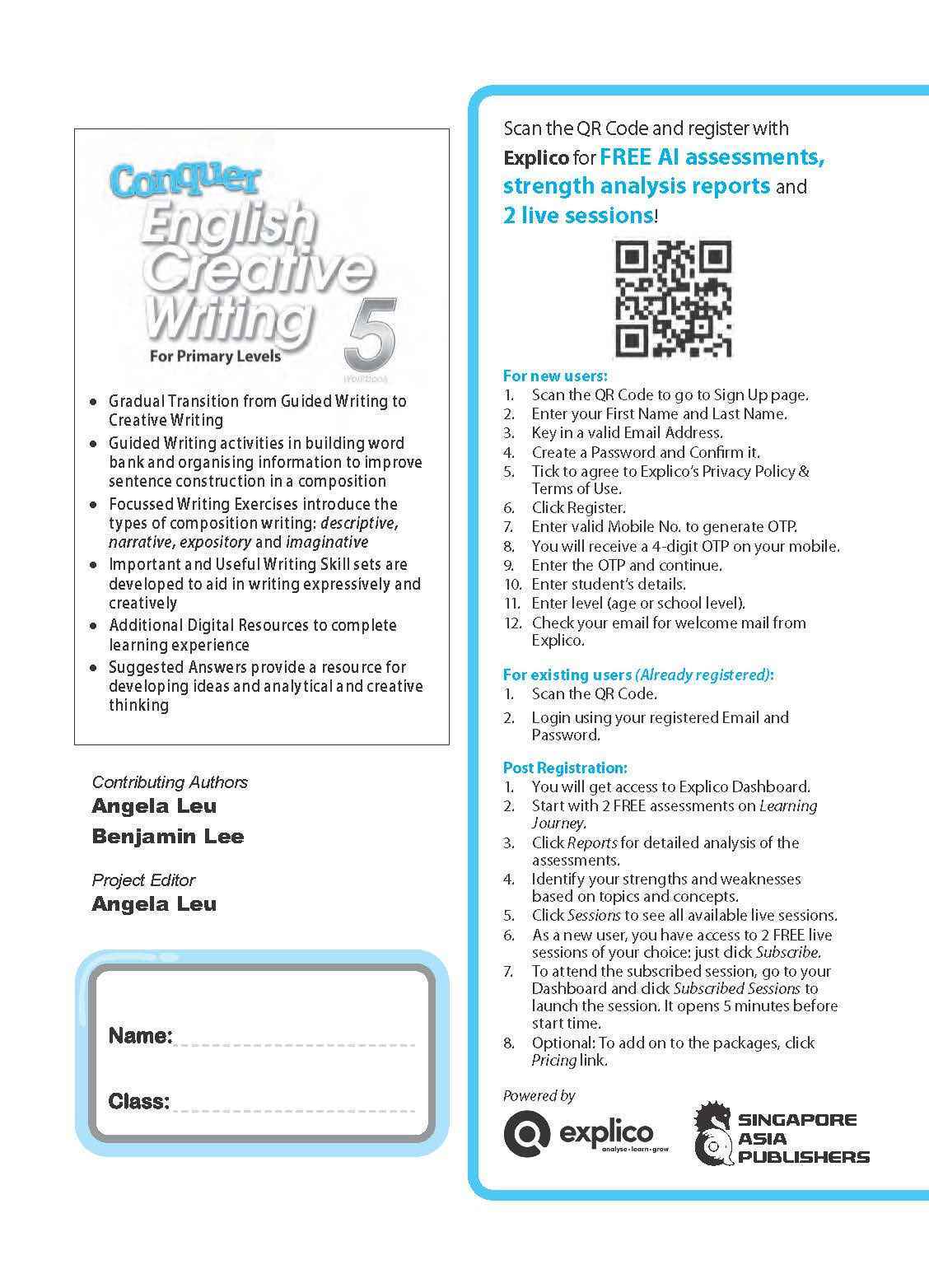 Conquer English Creative Writing For Primary Levels Workbook 5