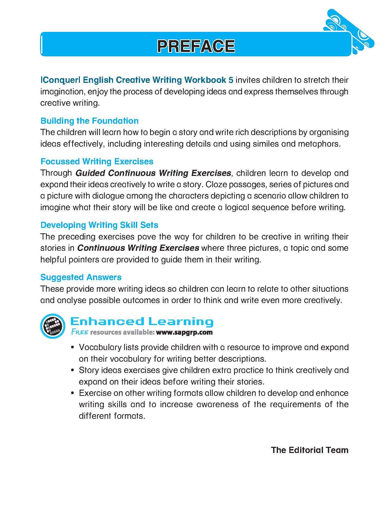 Conquer English Creative Writing For Primary Levels Workbook 5