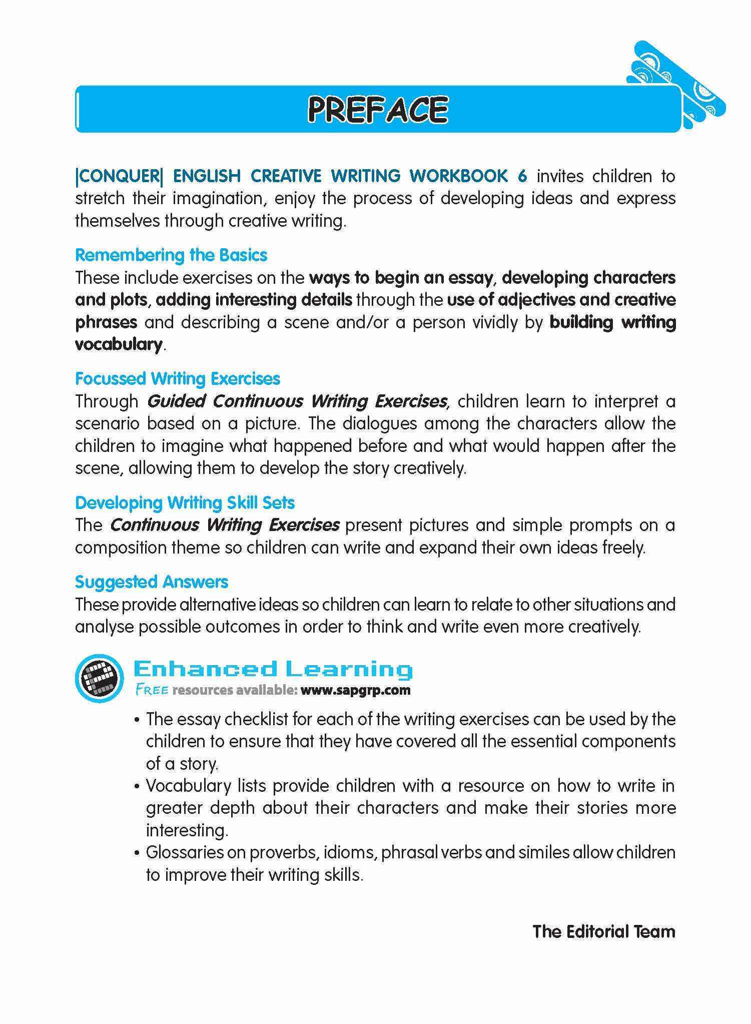 Conquer English Creative Writing Workbook 6