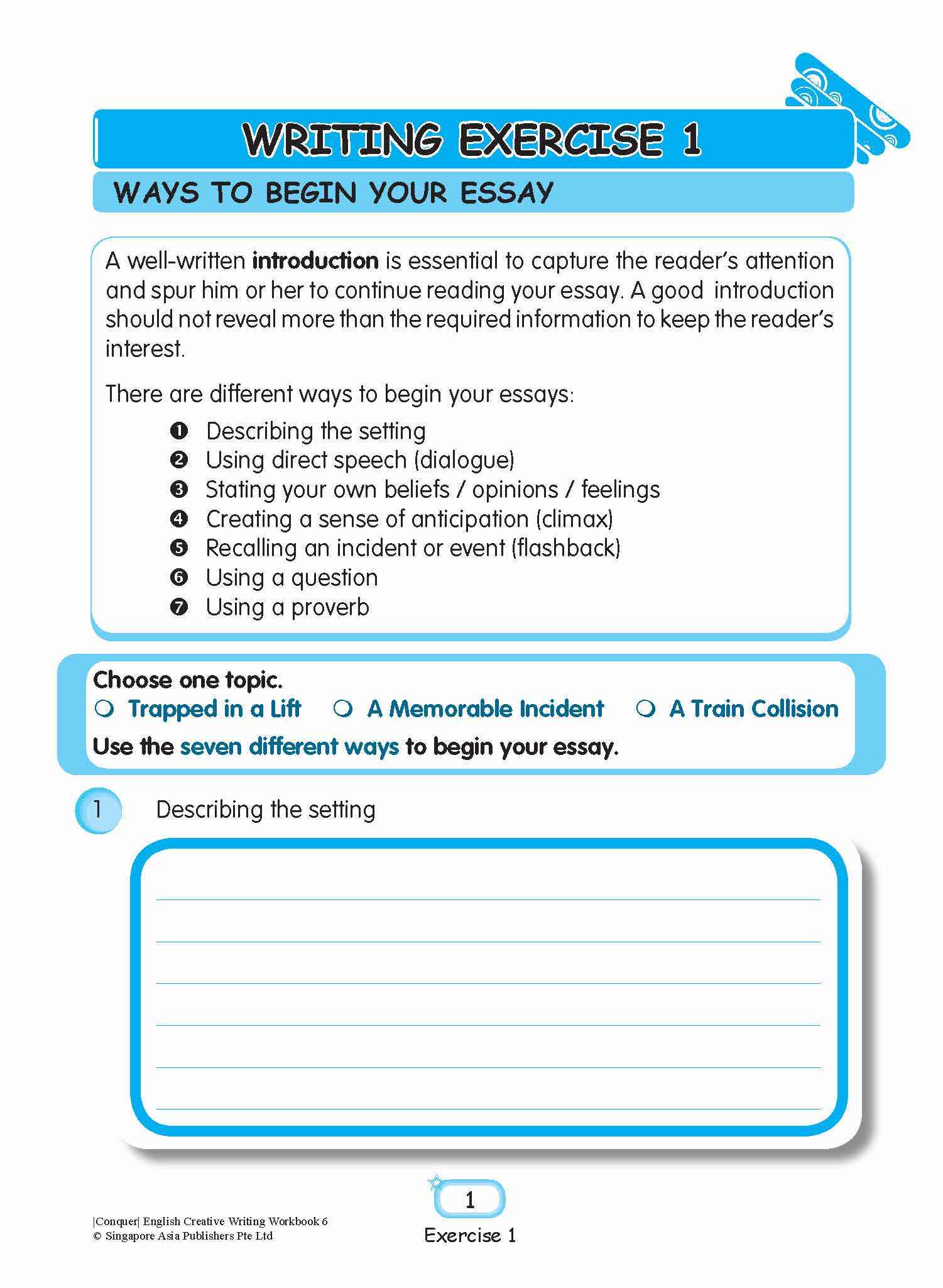 Conquer English Creative Writing Workbook 6
