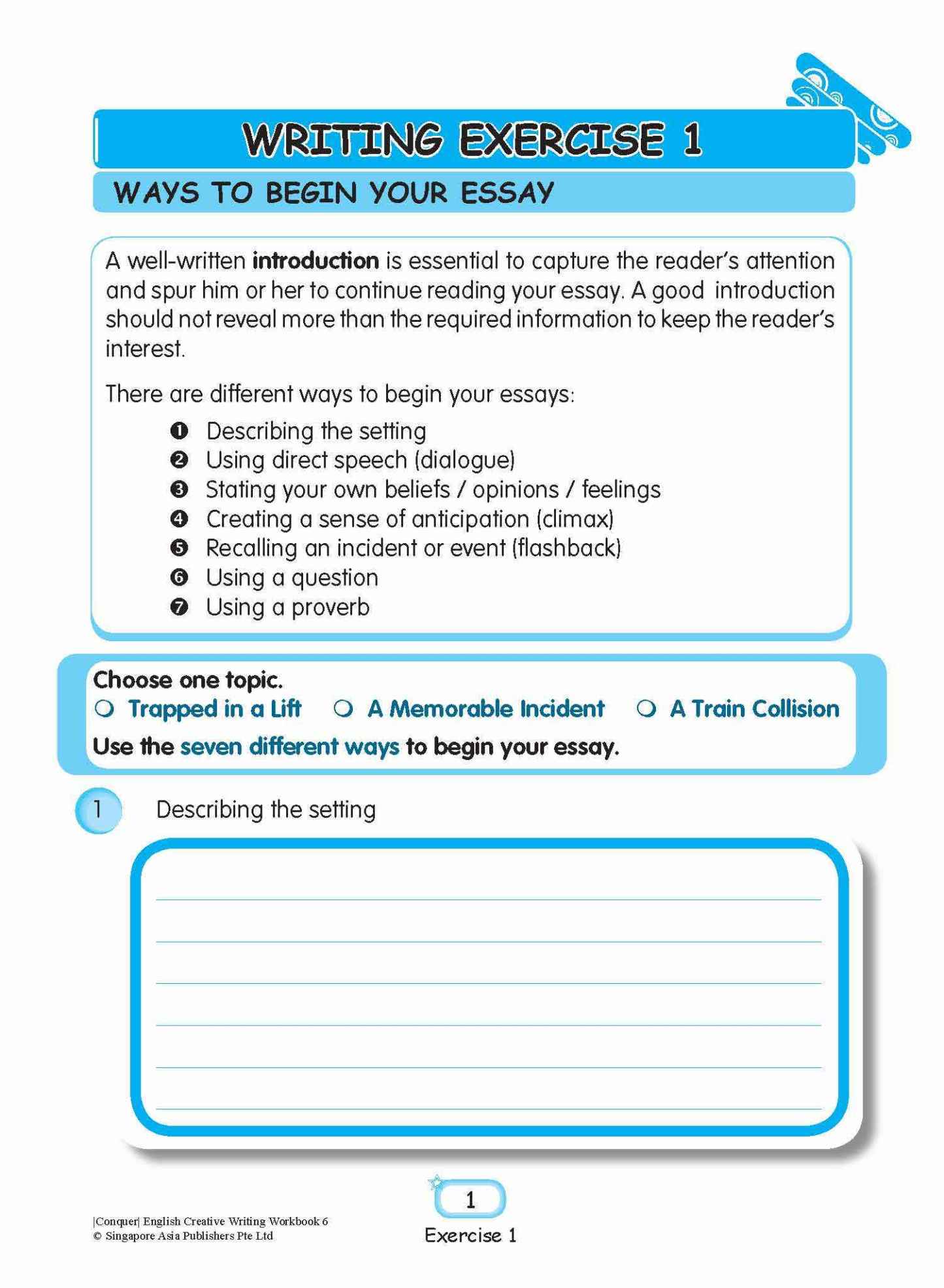 Conquer English Creative Writing Workbook 6