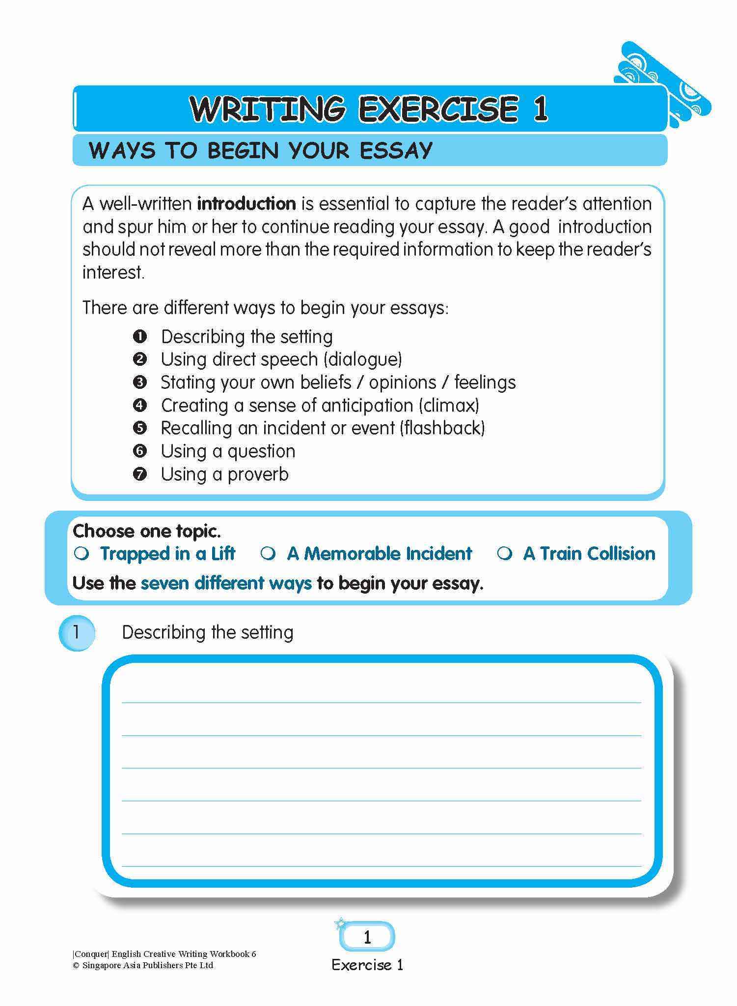 Conquer English Creative Writing Workbook 6
