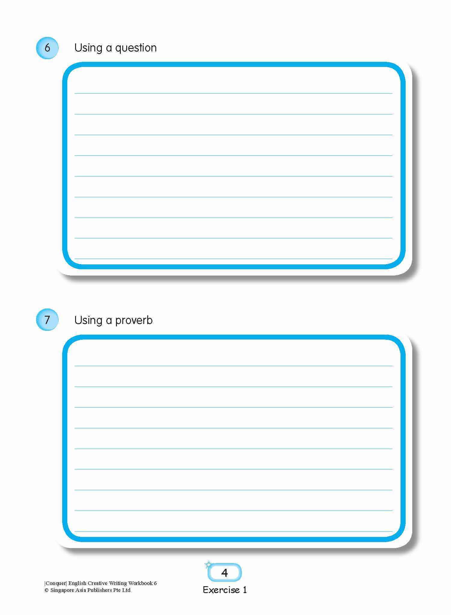 Conquer English Creative Writing Workbook 6