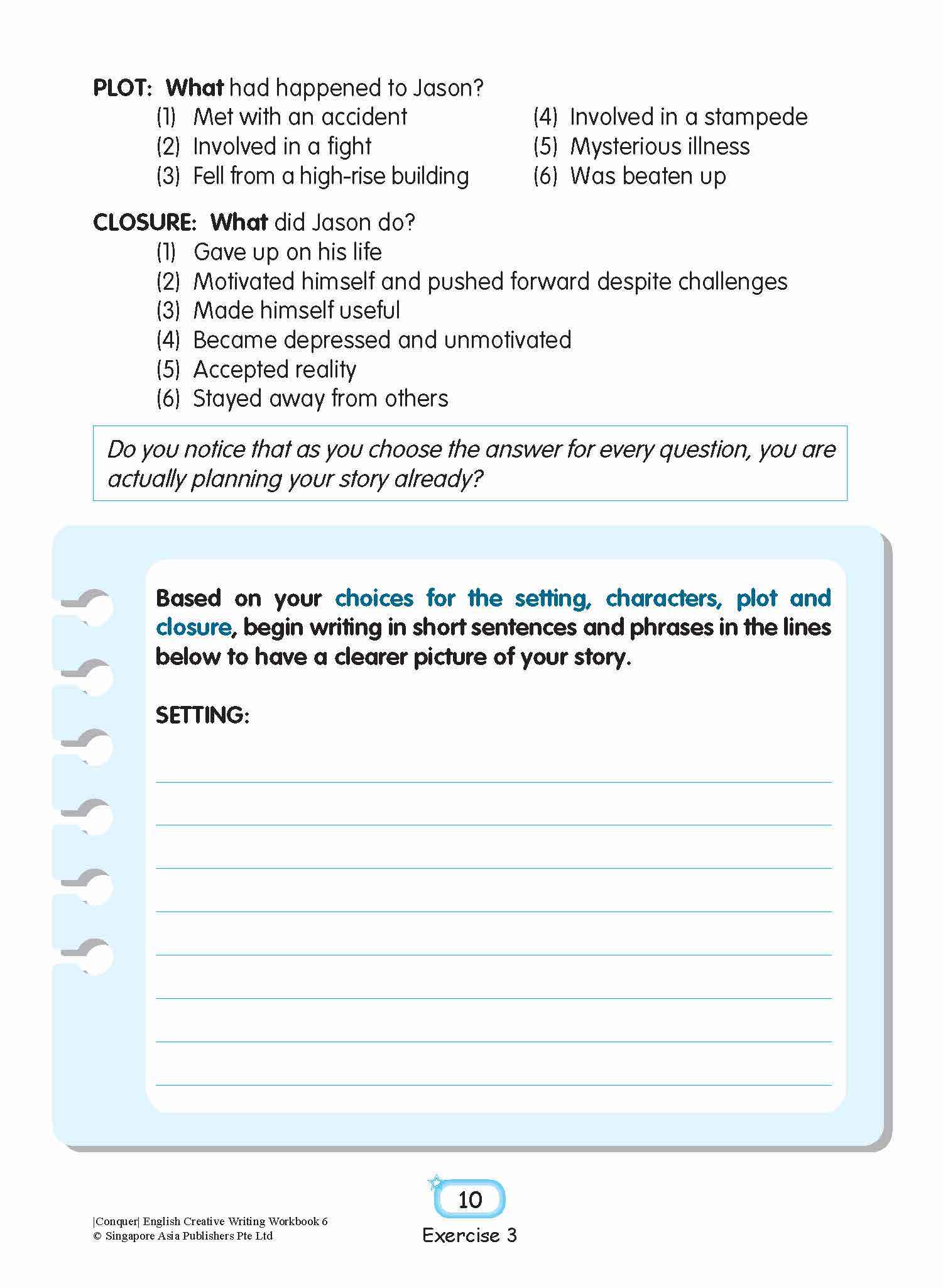 Conquer English Creative Writing Workbook 6