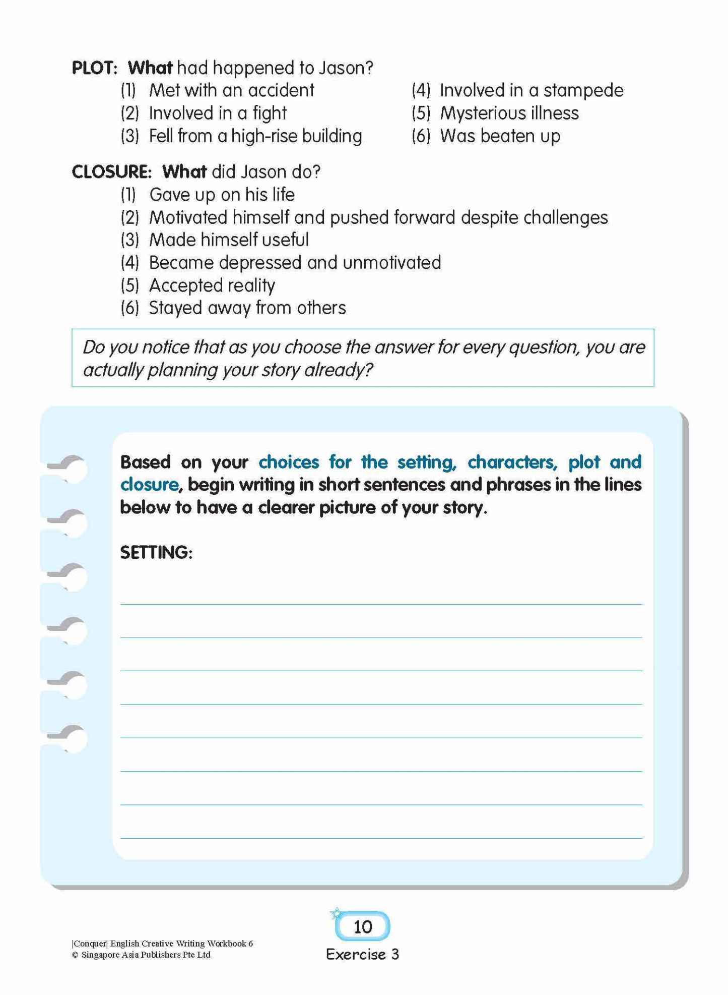 Conquer English Creative Writing Workbook 6