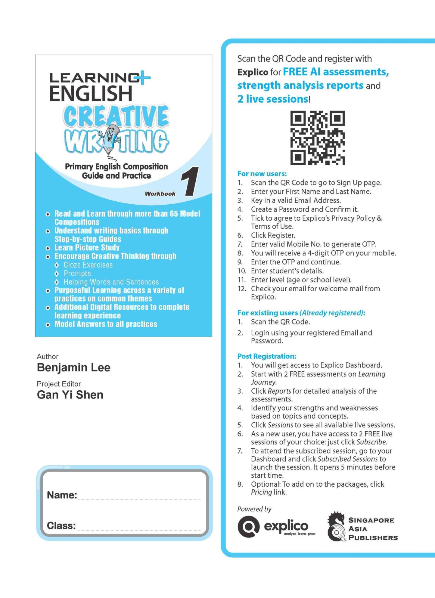 LEARNING+ ENGLISH CREATIVE WRITING Workbook 1