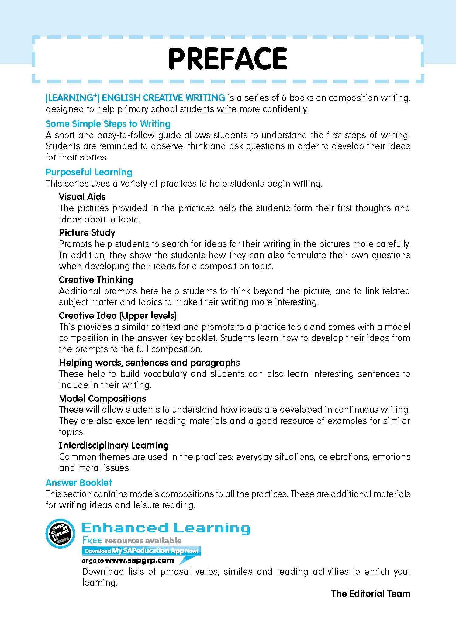 LEARNING+ ENGLISH CREATIVE WRITING Workbook 1