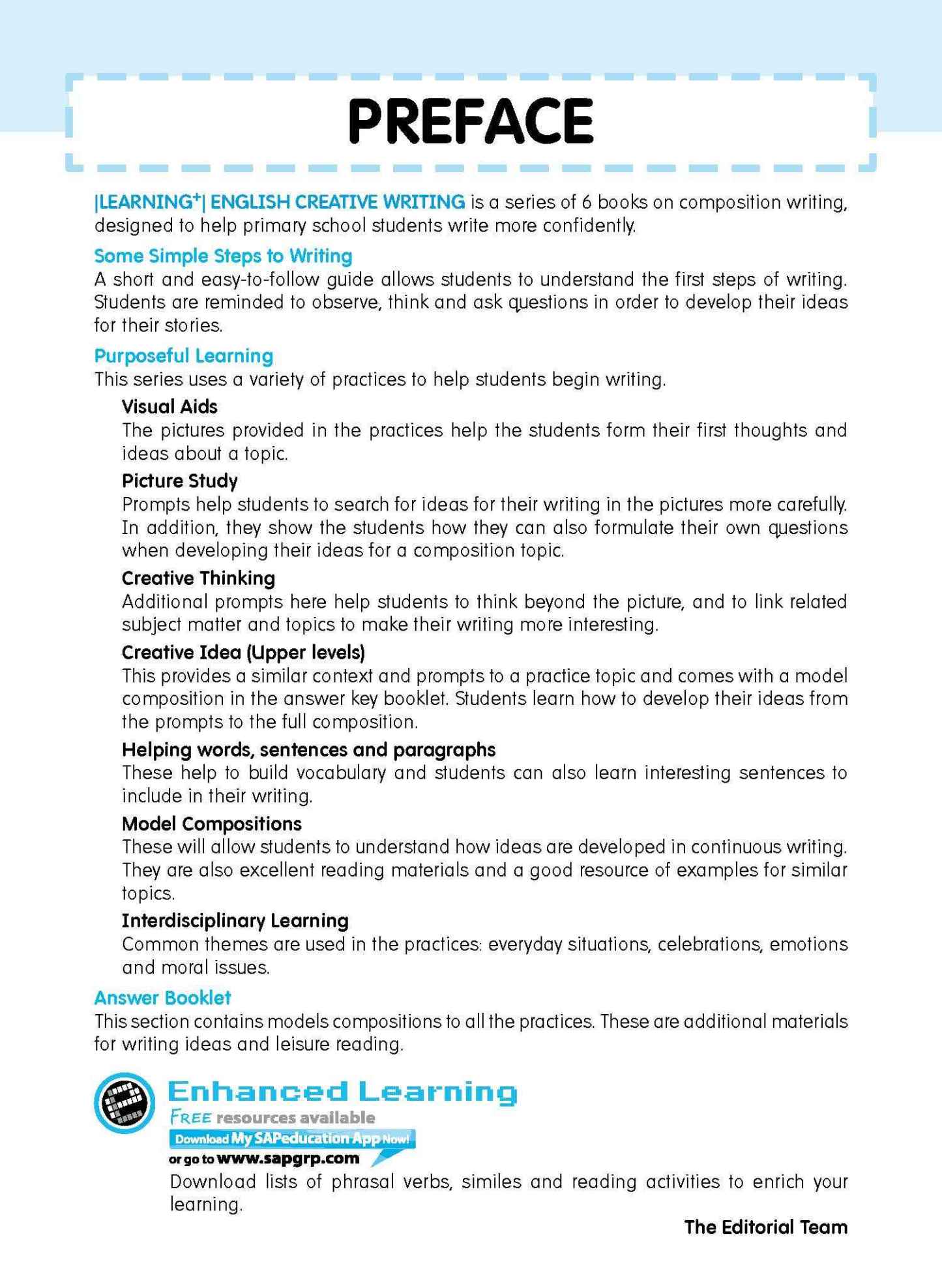 LEARNING+ ENGLISH CREATIVE WRITING Workbook 1