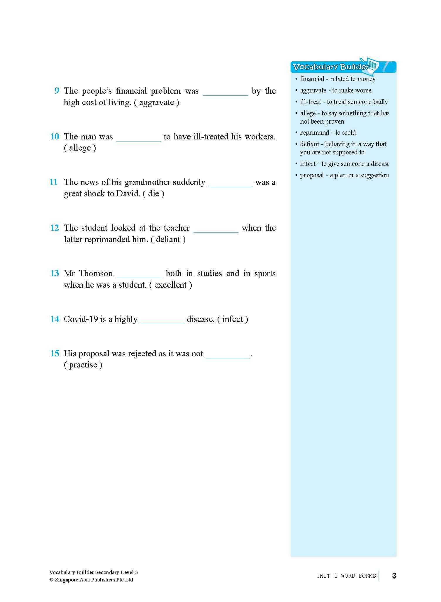 Vocabulary Builder Secondary Level 3