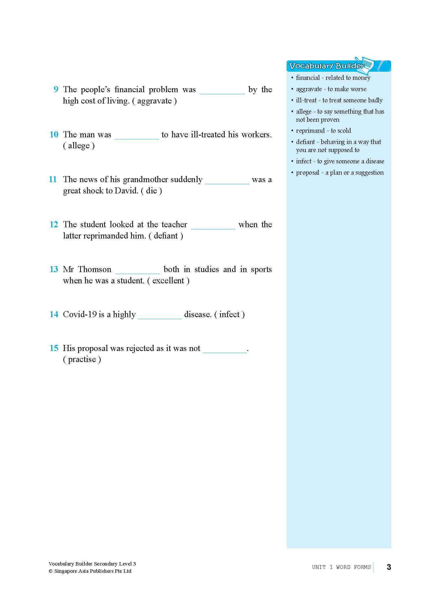 Vocabulary Builder Secondary Level 3