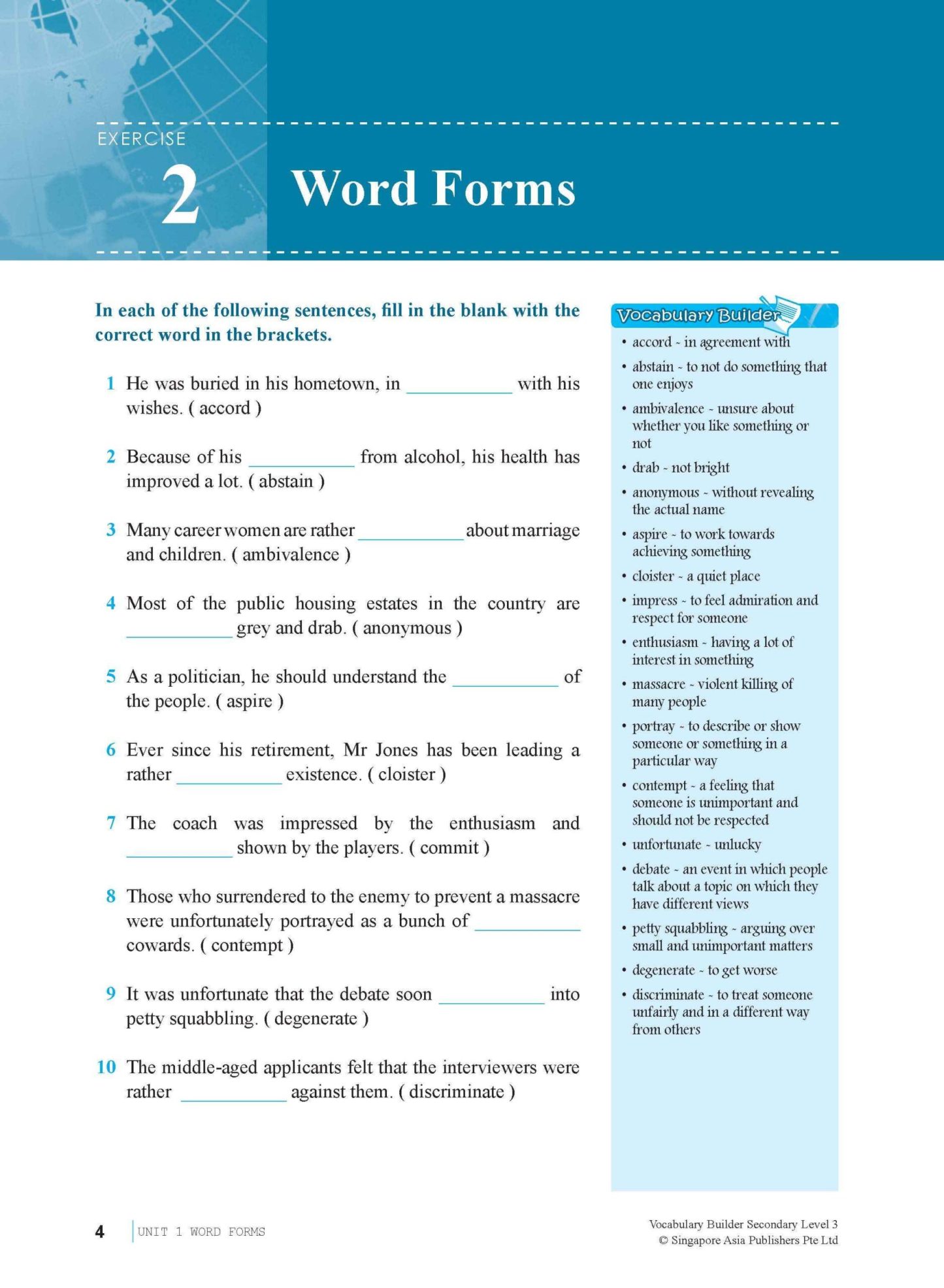 Vocabulary Builder Secondary Level 3