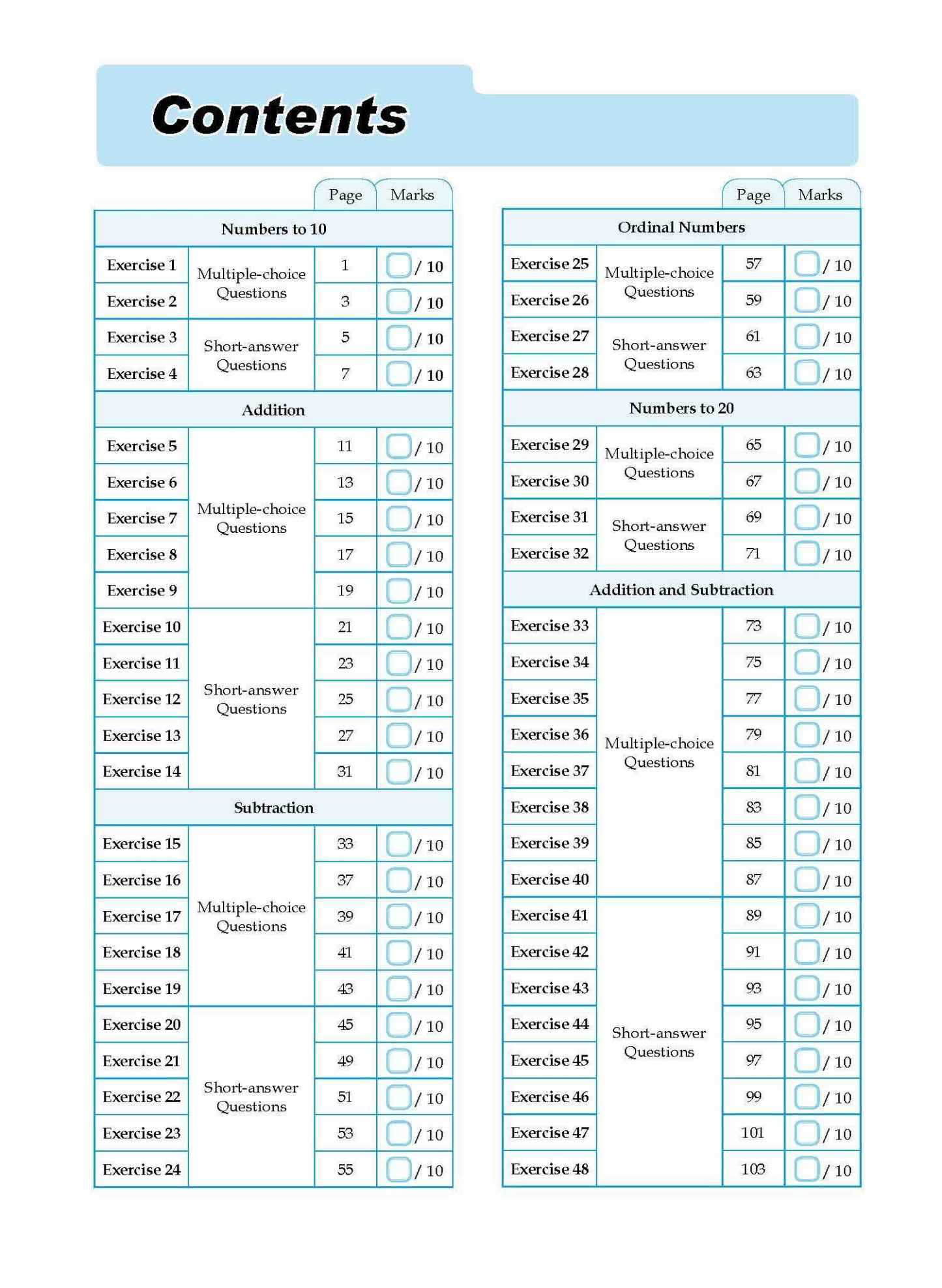 Conquer Mathematics The 4 Operations Workbook 1